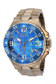 Invicta Reserve Excursion 0.1 Carat Diamond Men's Watch w/ Metal, Mother of Pearl & Oyster Dial - 50mm, Khaki (35635)