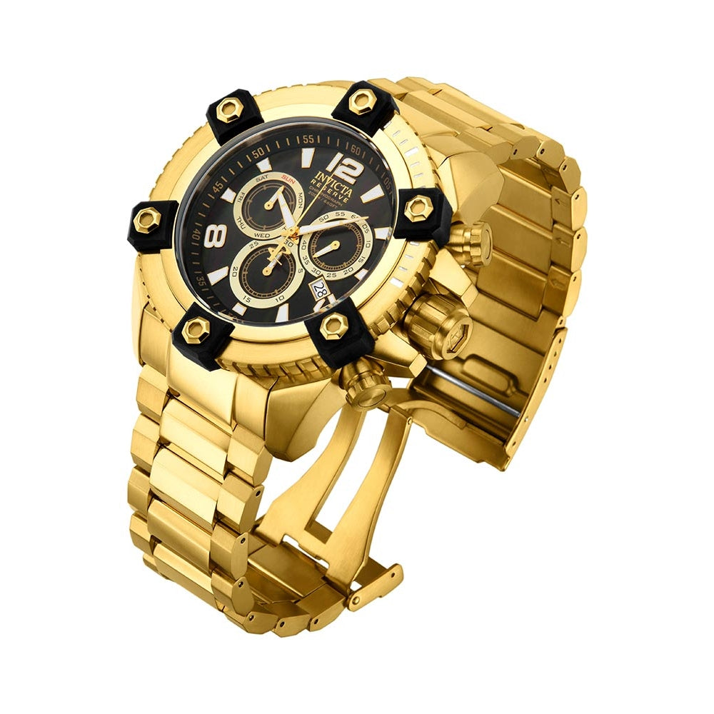 Invicta Reserve Octane Swiss Ronda Z60 Caliber Men's Watch w/ Mother of Pearl Dial - 56mm, Gold (15827)