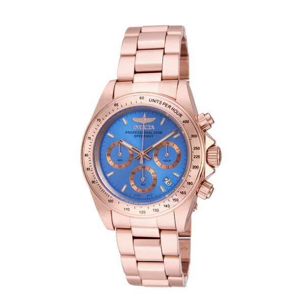 16658 Invicta Speedway Torvane Rose Gold Blue Dial Unisex 39.5mm Invicta Unisex Adults Rose Gold Case Wristwatches for sale  main image 4