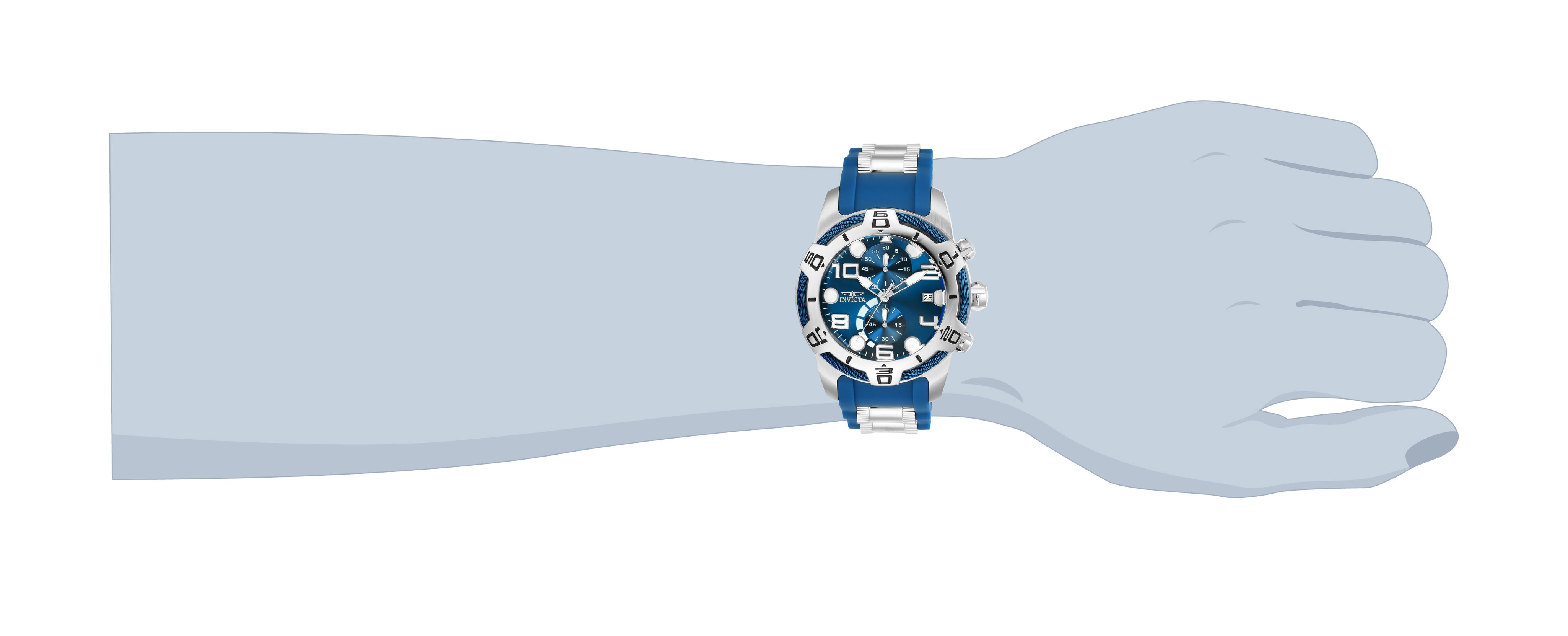 Invicta Bolt Tensile Men's Watch - 50mm. Steel, Blue (24216)