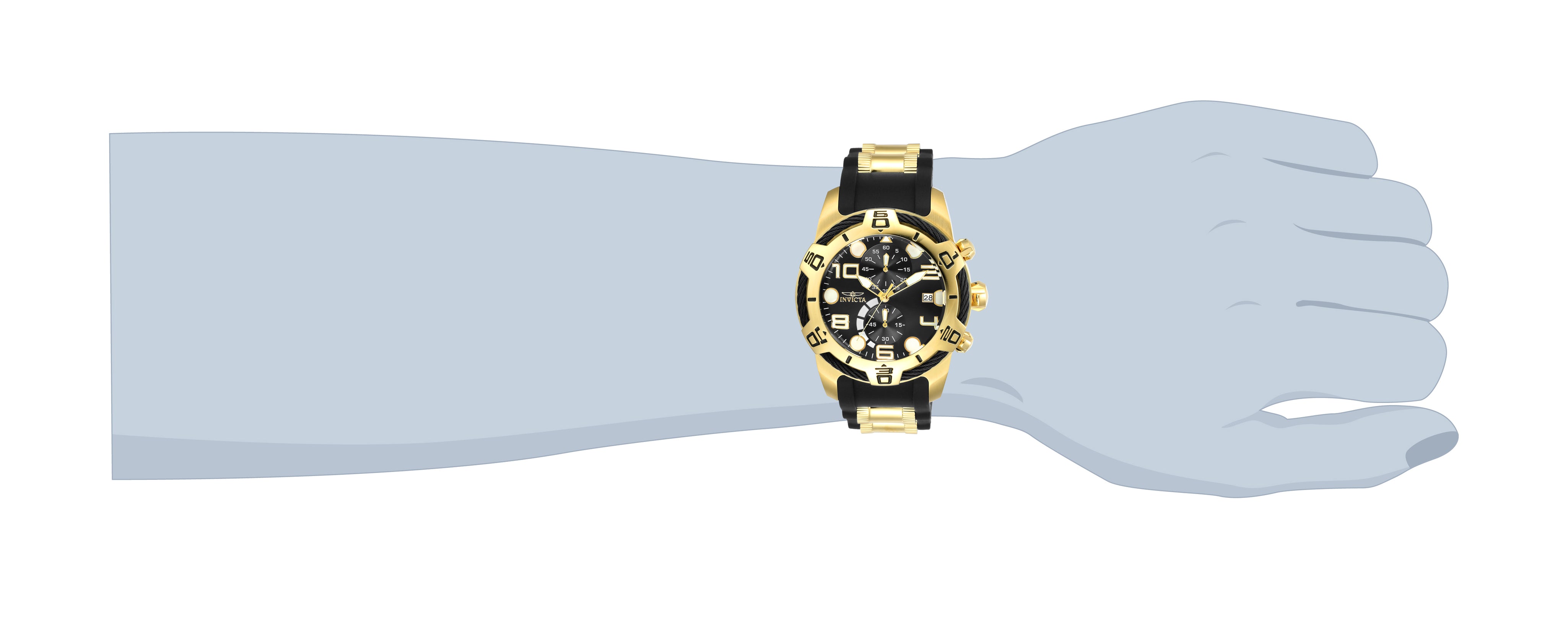 Invicta Bolt Tensile Men's Watch - 50mm. Gold, Black (24218)