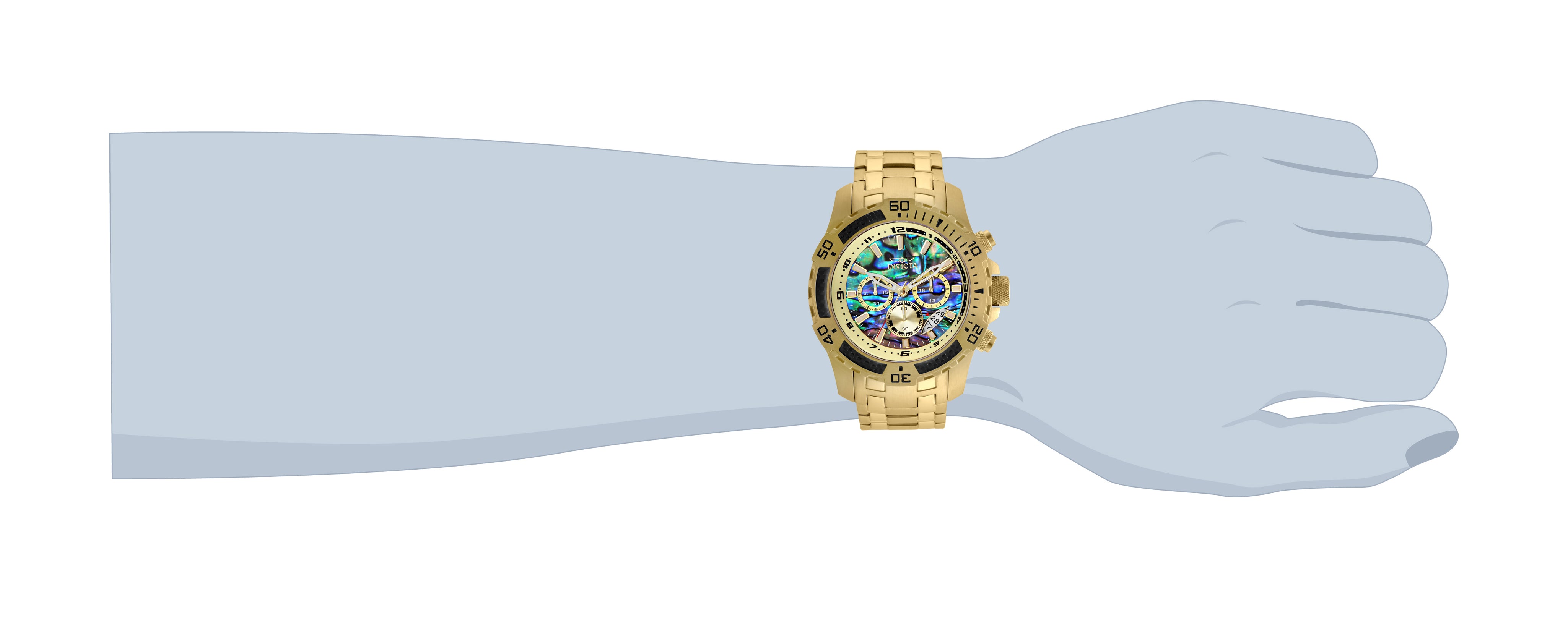Invicta Pro Diver SCUBA Men's Watch w/ Abalone Dial - 51mm, Gold (25094)