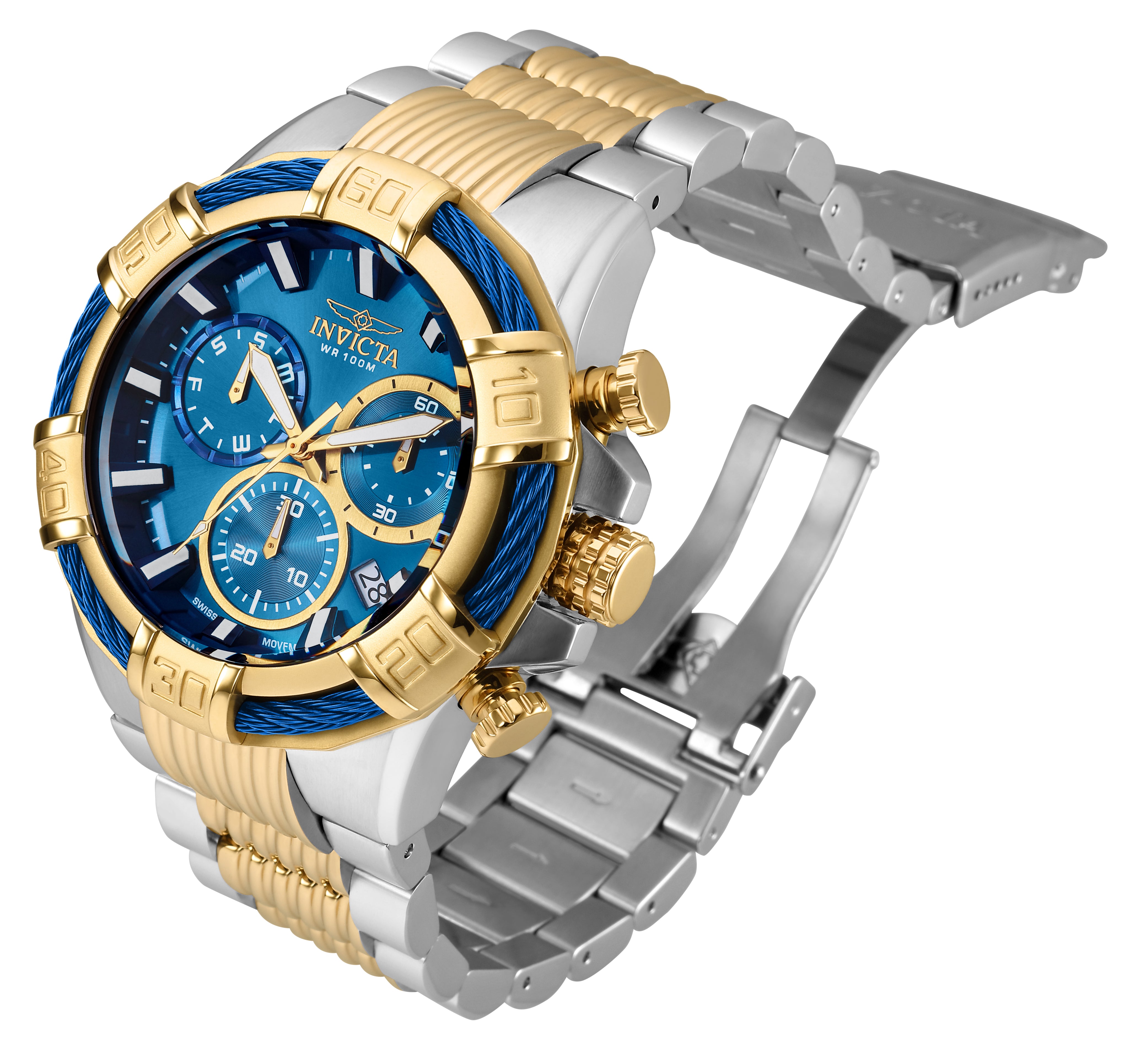Invicta Bolt Vextrum Swiss Ronda Z60 Caliber Men's Watch - 51mm, Steel, Gold (25865)