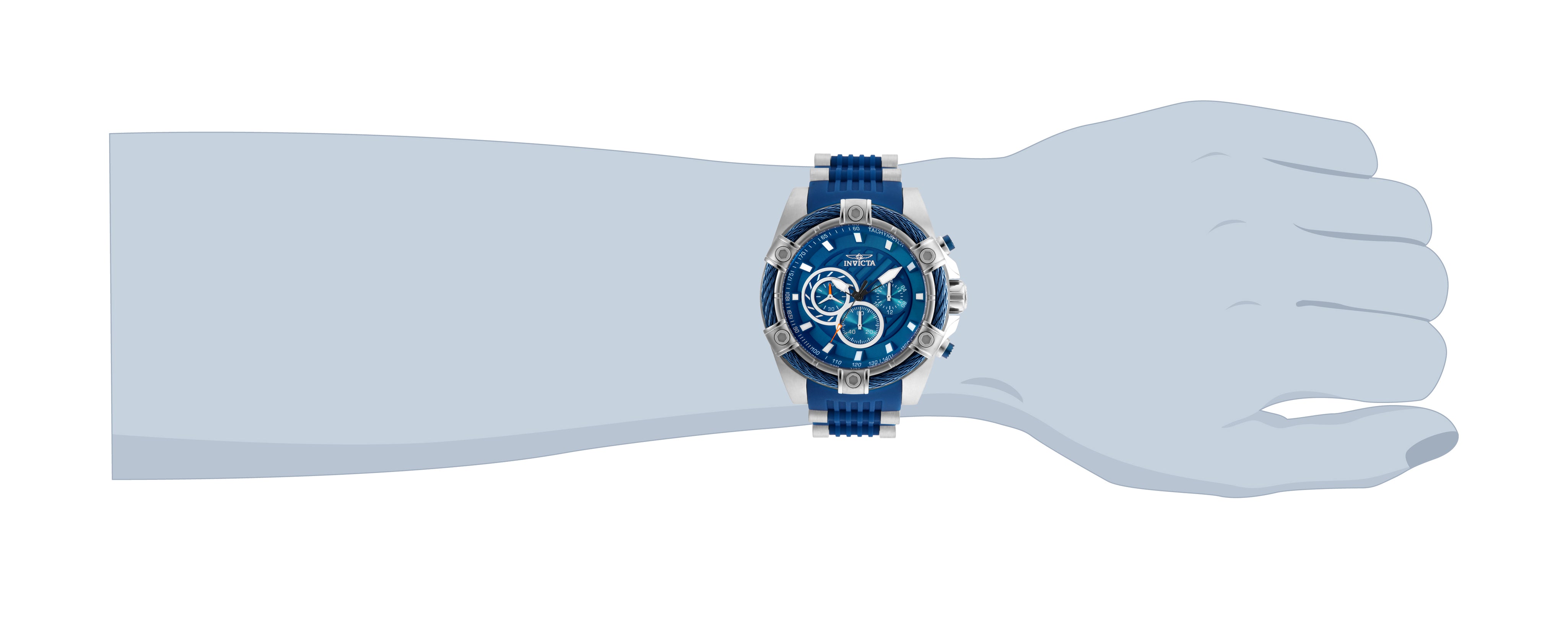 Invicta Bolt Girdex Men's Watch - 52mm. Steel, Blue (25524)