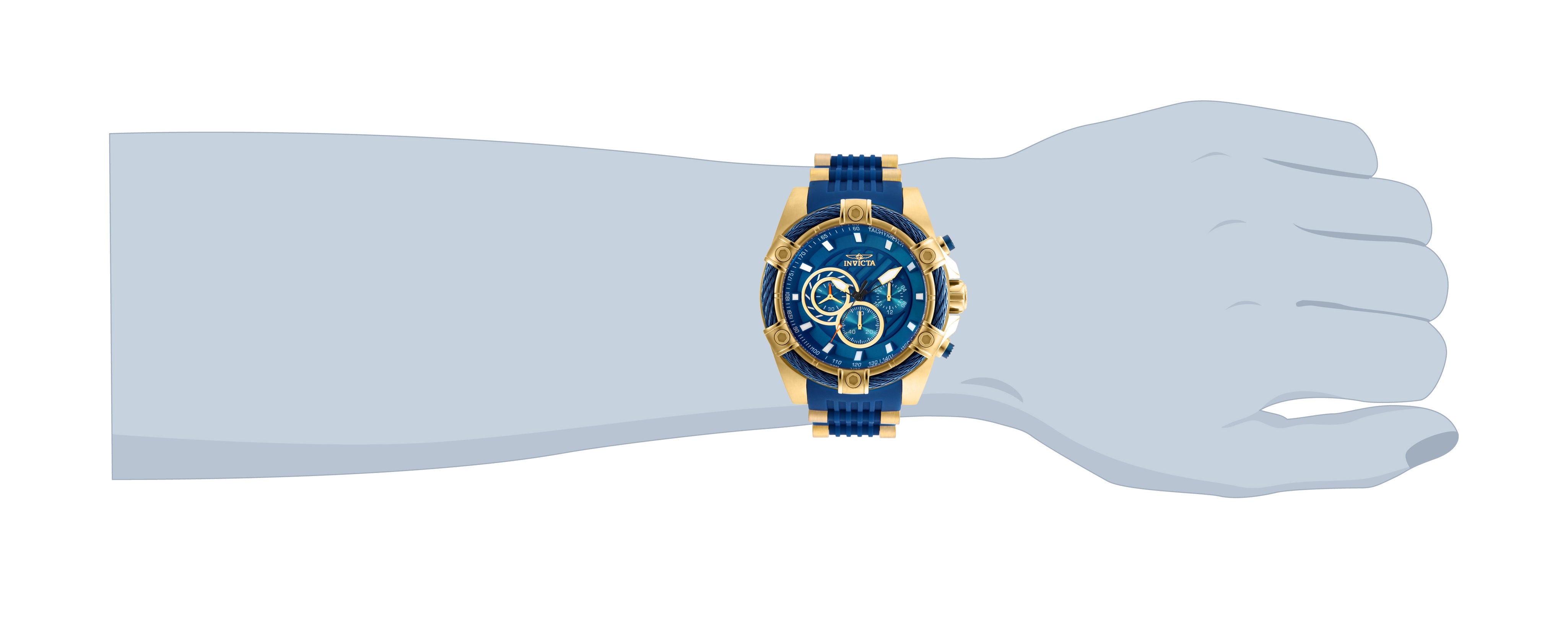 Invicta Bolt Girdex Men's Watch - 52mm. Gold, Blue (25527)