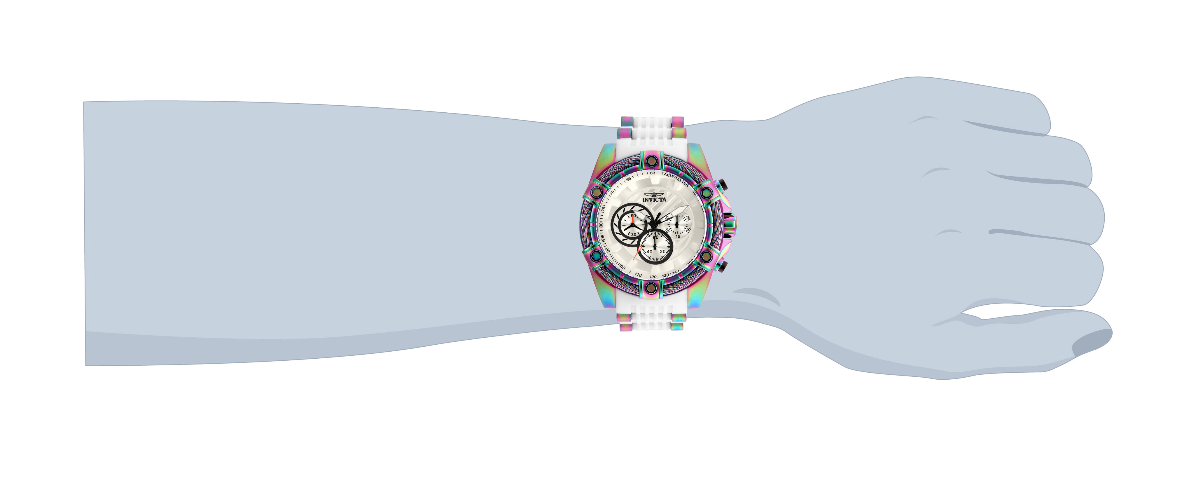 Invicta Bolt Girdex Men's Watch - 52mm. White, Iridescent (25530)
