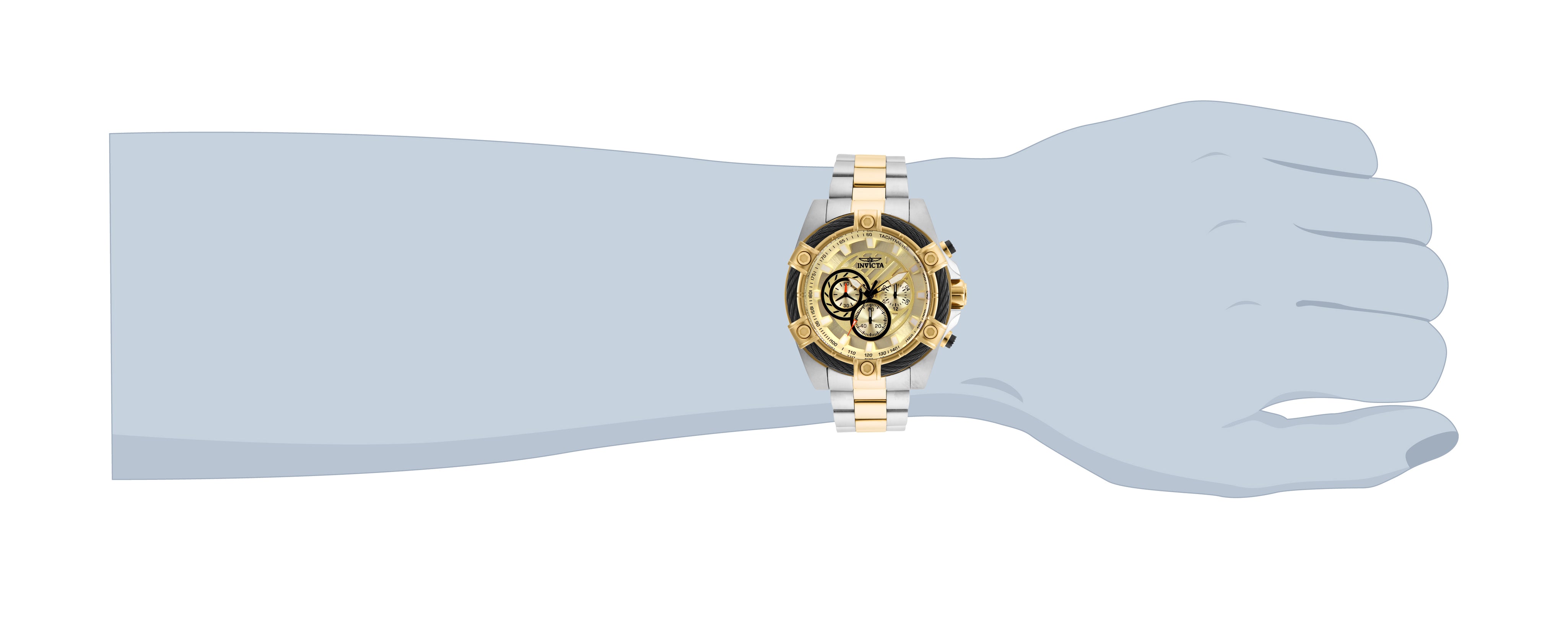 Invicta Bolt Ace Men's Watch - 52mm. Steel, Gold (25518)