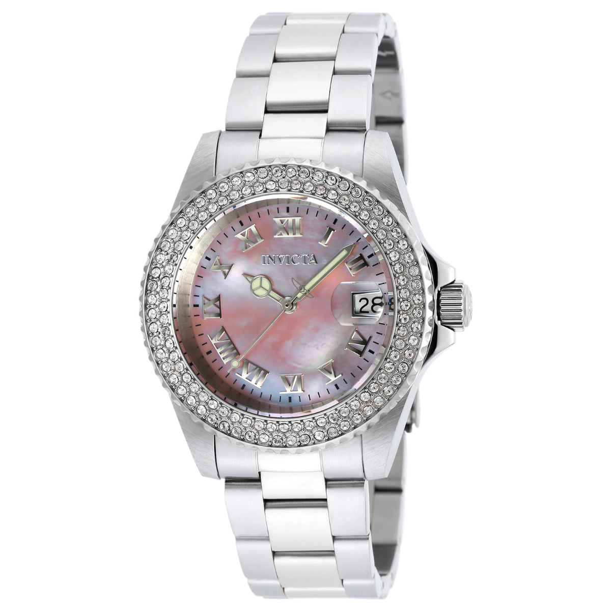 Invicta Angel Swiss Ronda 515 Caliber Women's Watch w/ Mother of Pearl Dial - 40mm, Steel (19874)
