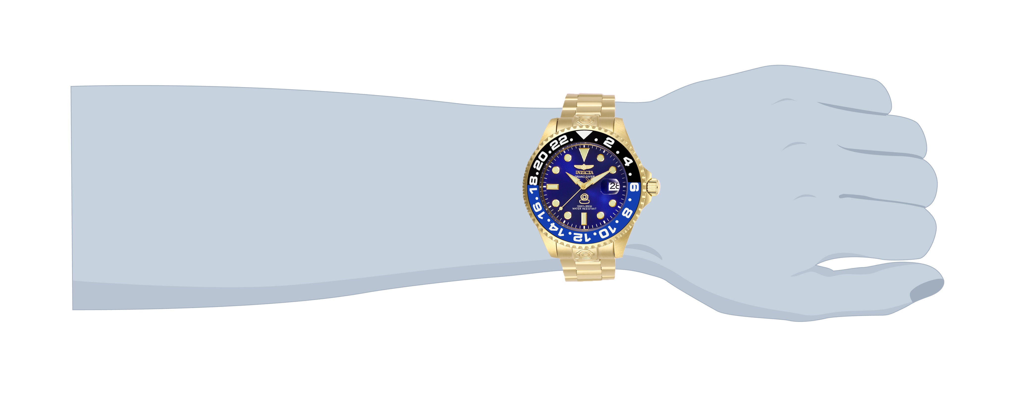 Invicta Grand Diver Navalia Automatic Men's Watch - 47mm, Gold (27971)