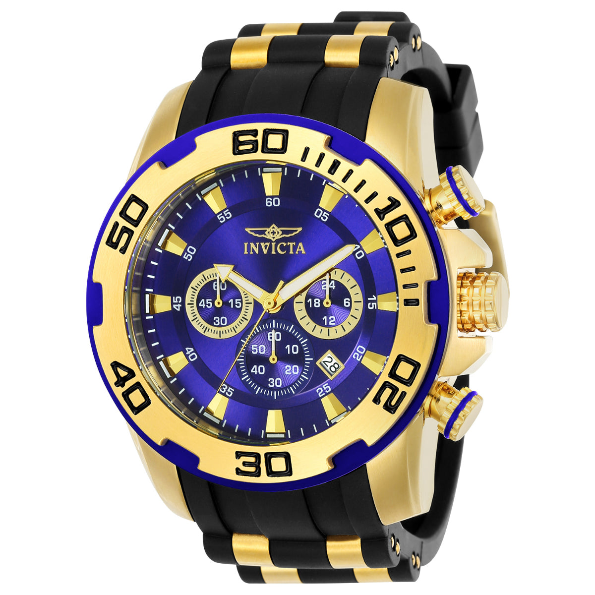 Invicta Gold and Black Sport Diver Watch Amazon.com: Invicta Pro Diver Men 44mm Stainless Steel Gold  main image 2
