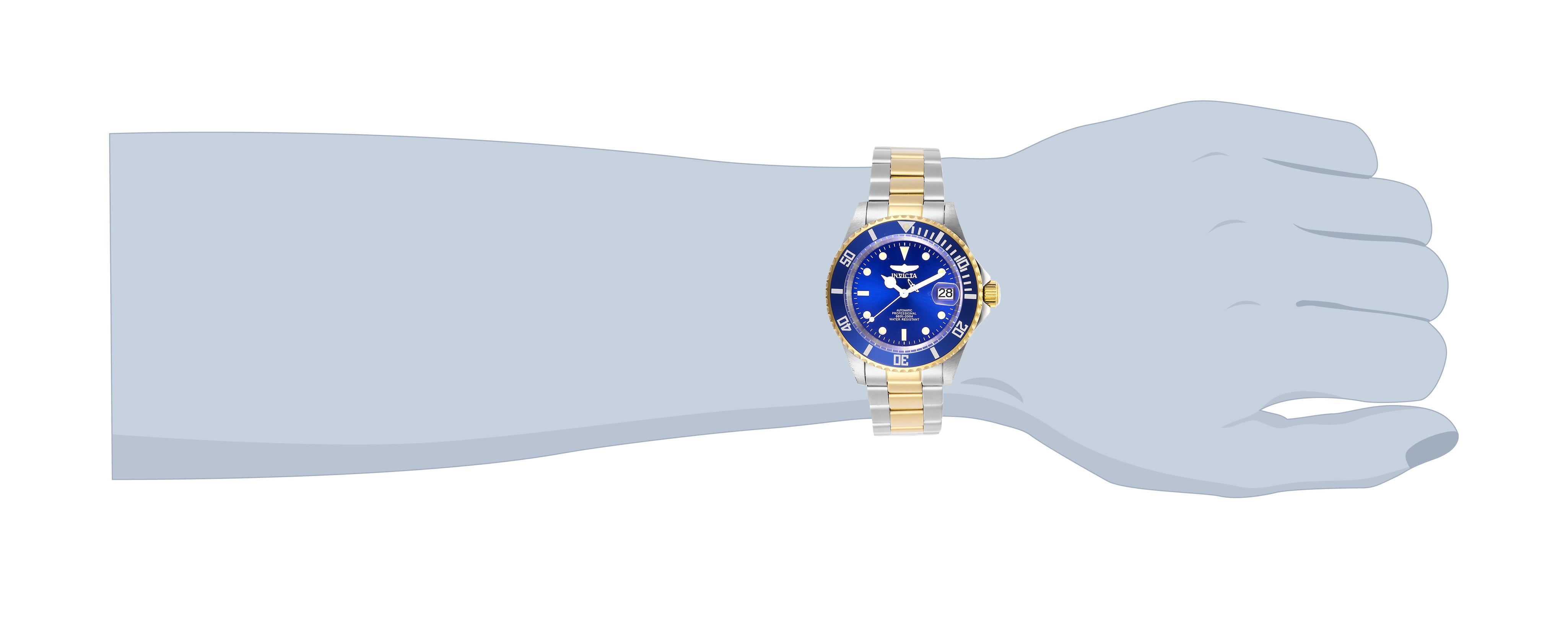 Invicta Pro Diver Connection Automatic Men's Watch - 40mm. Steel, Gold (28662)