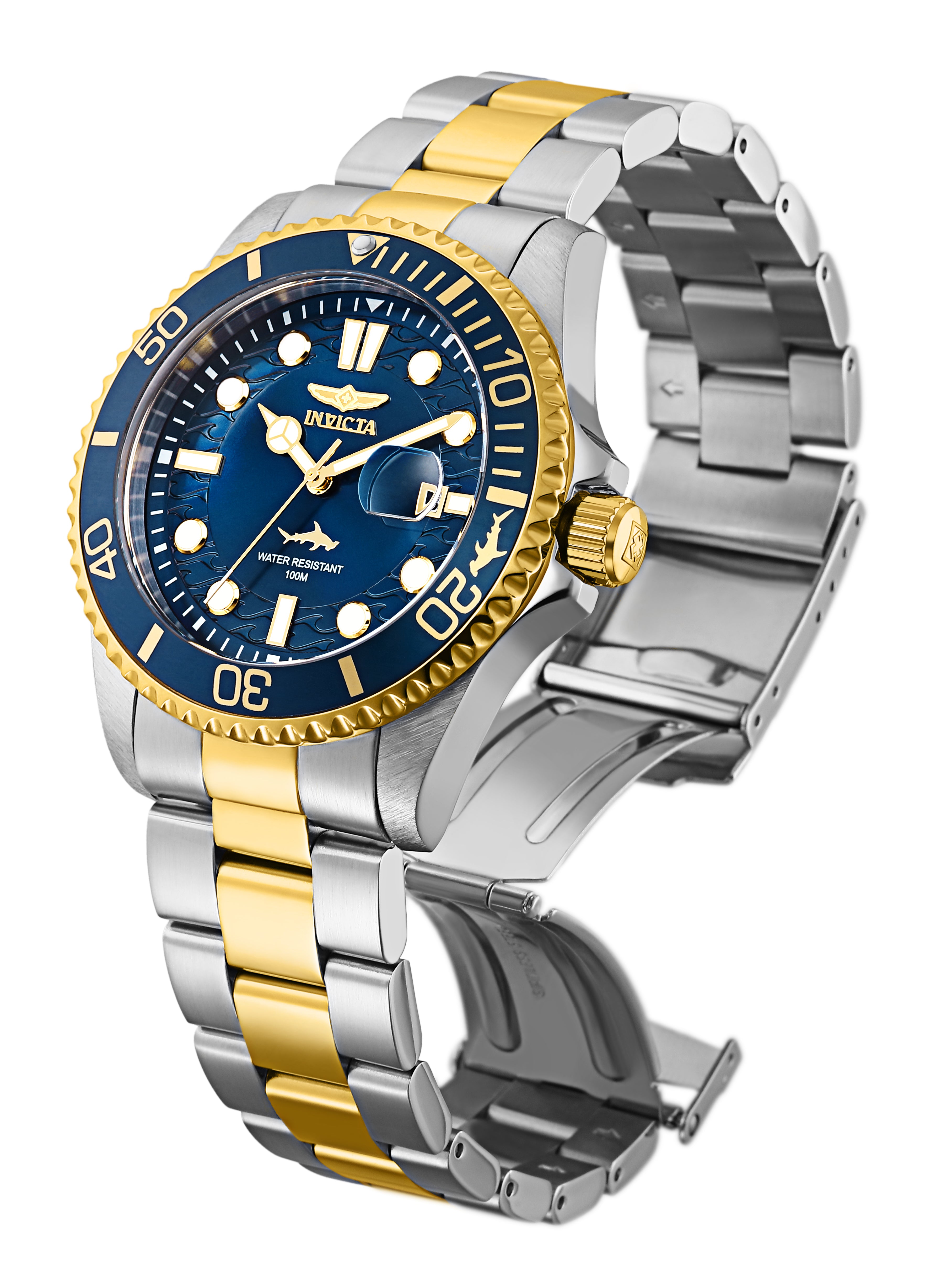 Invicta Pro Diver Currentwave Men's Watch - 43mm. Steel, Gold (30021)