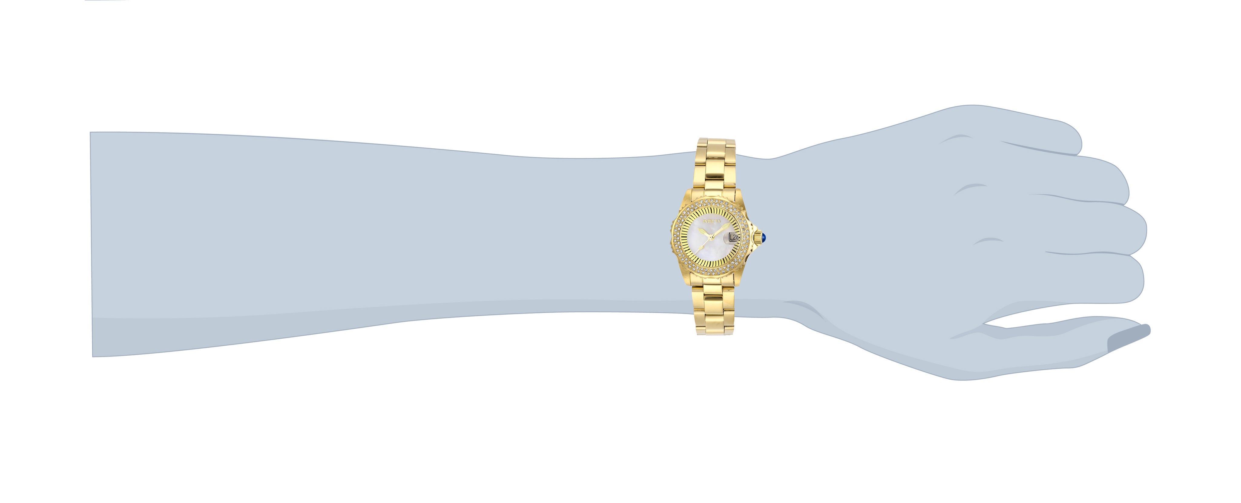 Invicta Angel Swiss Ronda 585 Caliber Women's Watch w/ Mother of Pearl Dial - 30mm, Gold (28444)