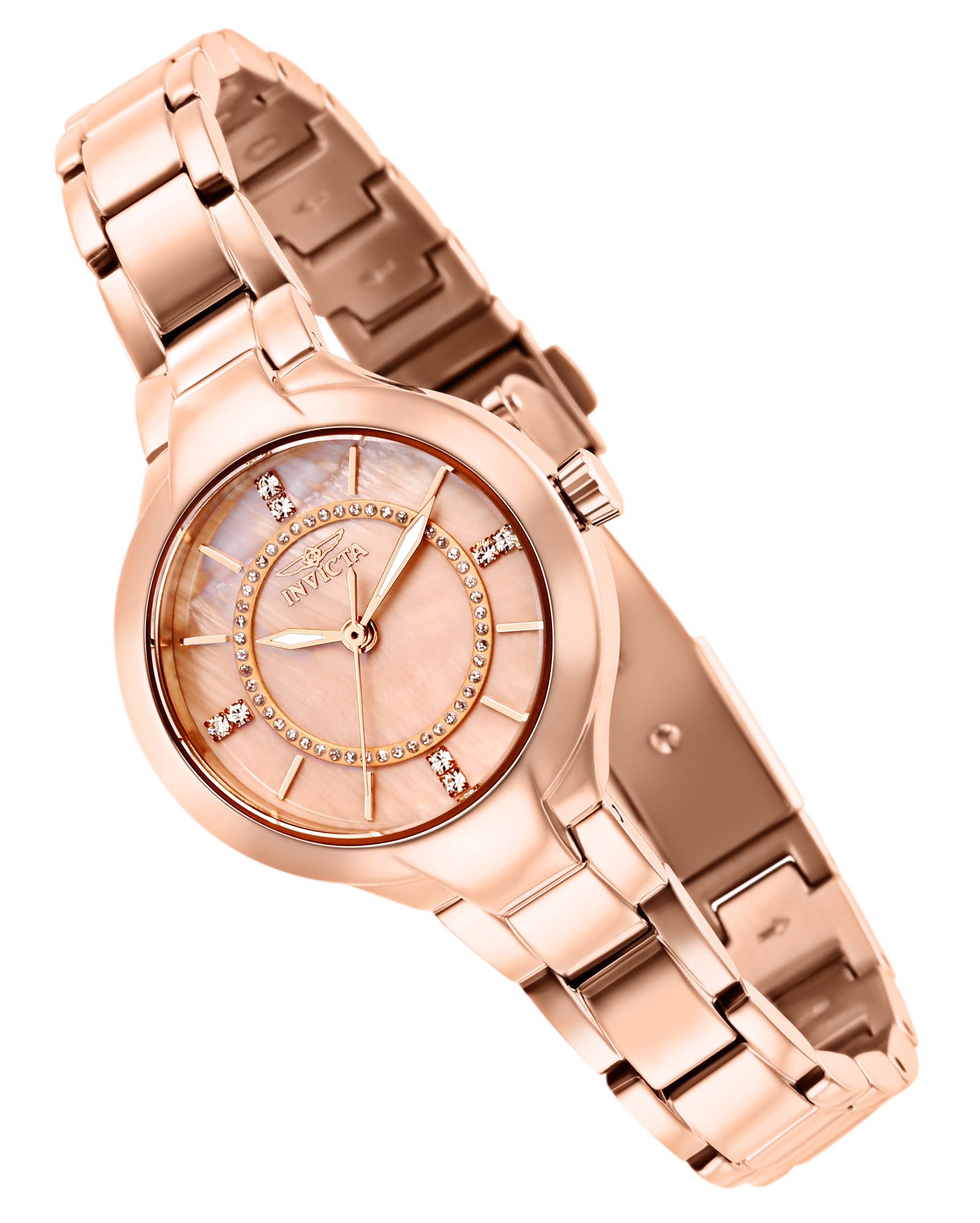 Invicta Angel Women's Watch w/ Mother of Pearl Dial - 28mm, Rose Gold (29325)