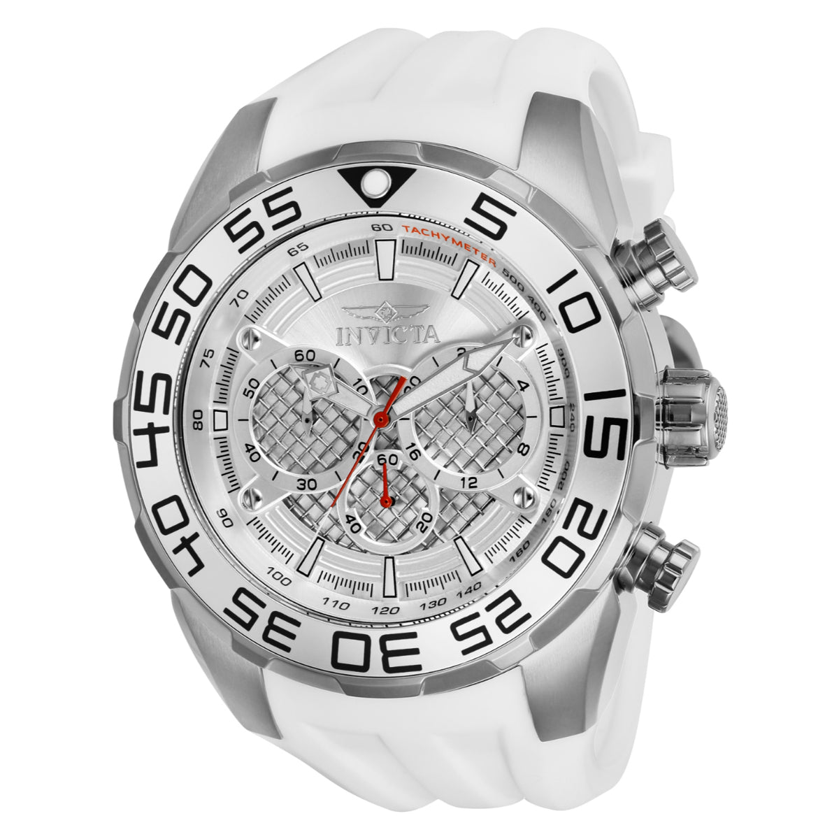 INVICTA Reserve Clear Skeleton Chronograph Watch White Silicone Invicta S1 Rally 49983 redefined track style with a  main image 2