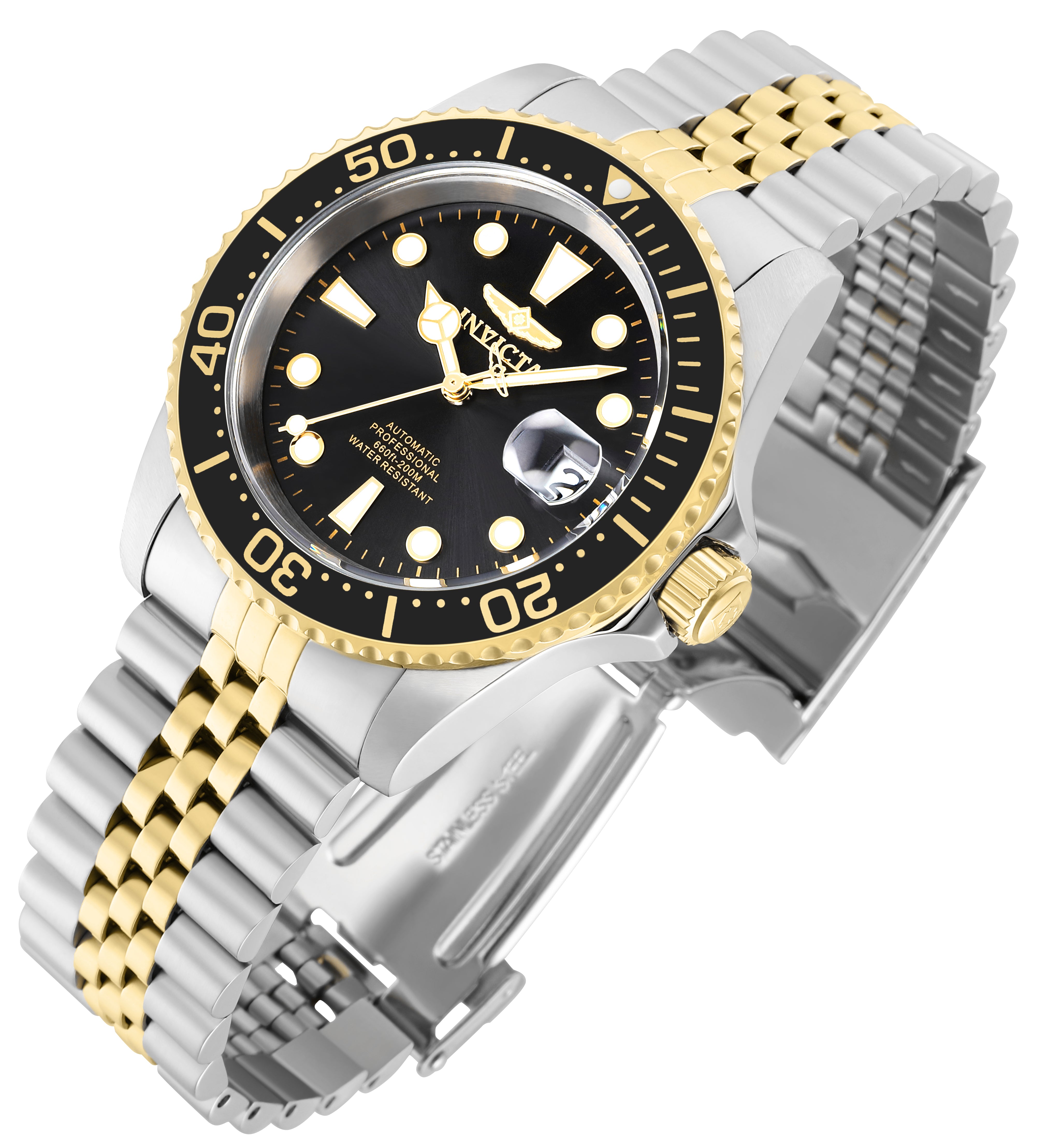 Invicta Pro Diver Navigator Automatic Men's Watch - 42mm. Steel, Gold (30094)