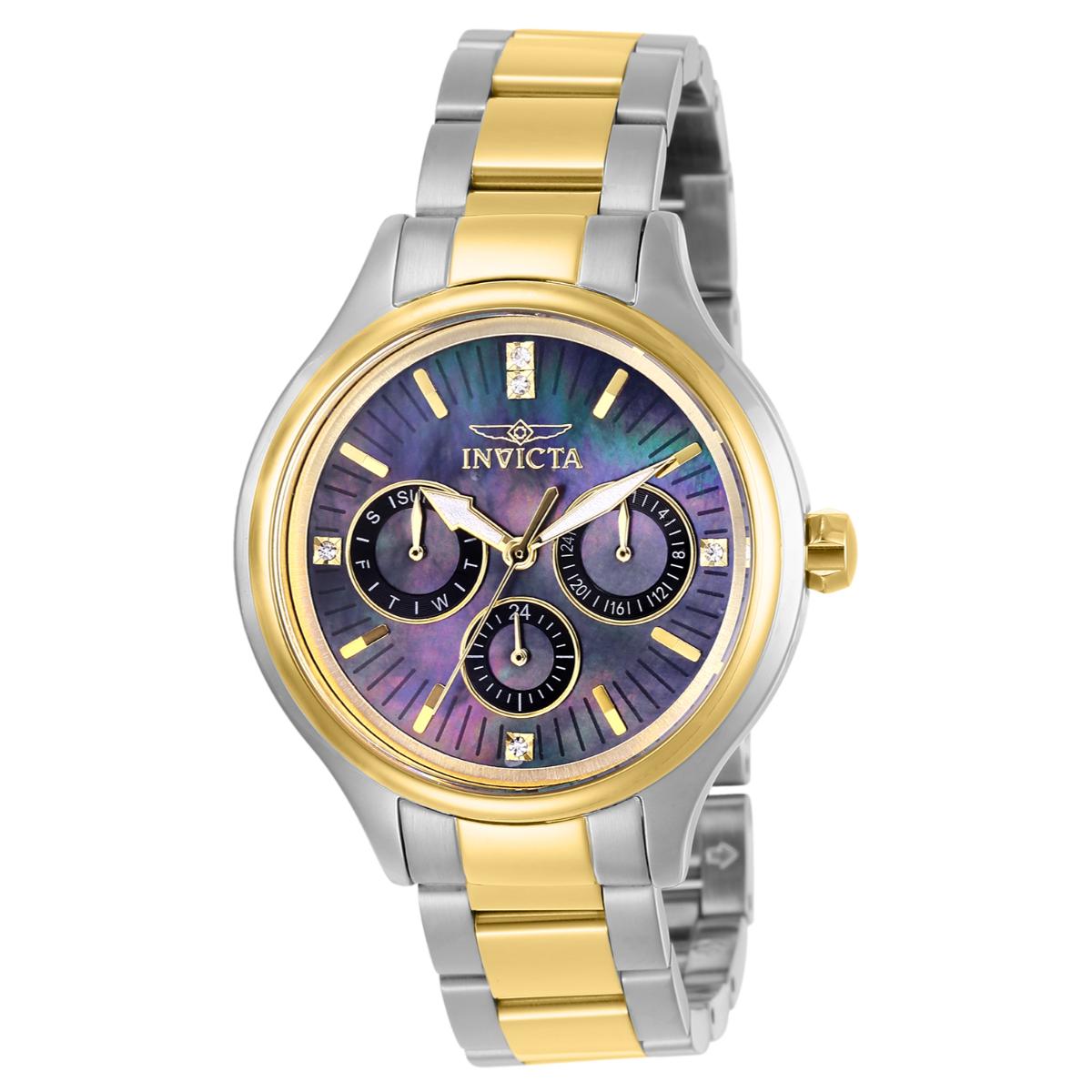 Invicta Angel Lumamode Women's Watch w/ Mother of Pearl Dial - 38mm, Steel, Gold (28737)