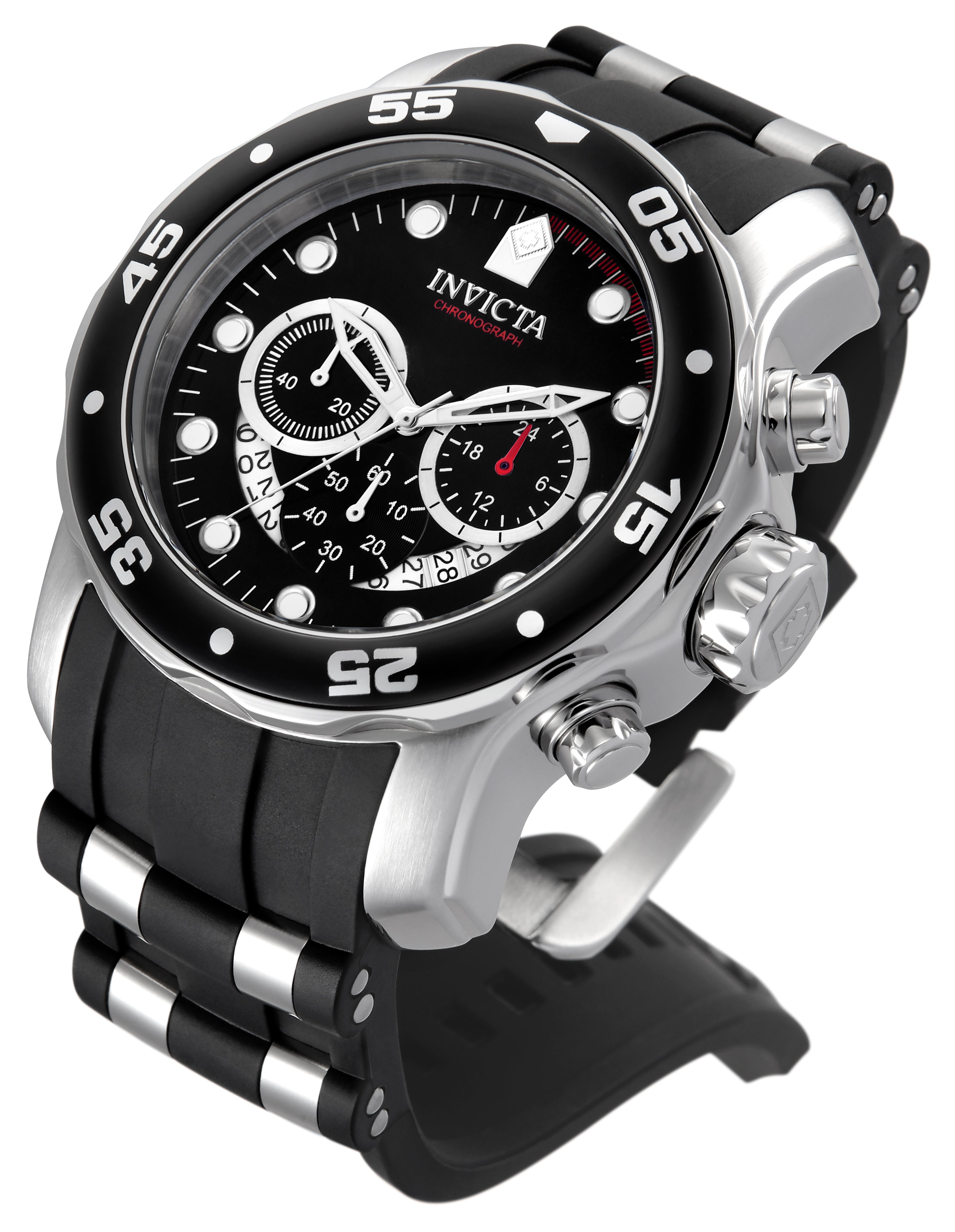 Invicta Pro Diver SCUBA Men's Watch - 48mm. Steel, Black (6977)