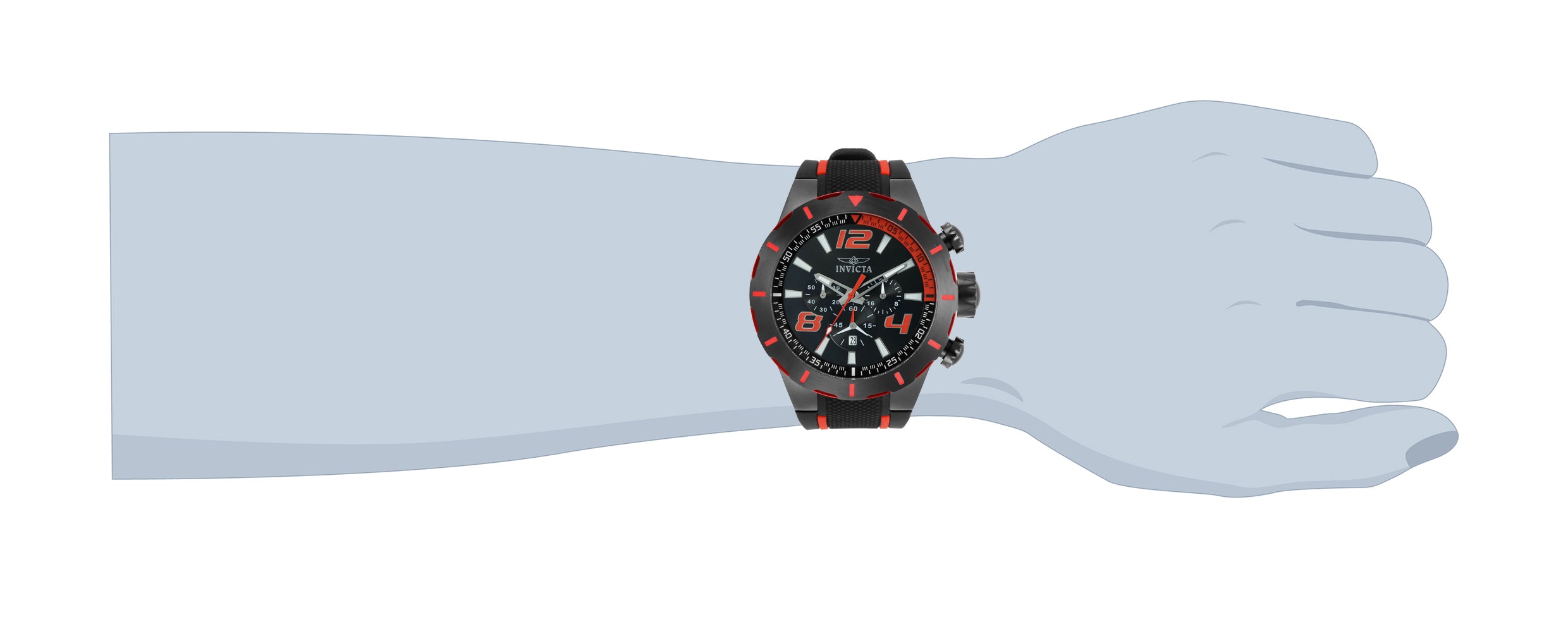 Invicta S1 Rally Overdrive Men's Watch - 52mm. Black, Red (20109)
