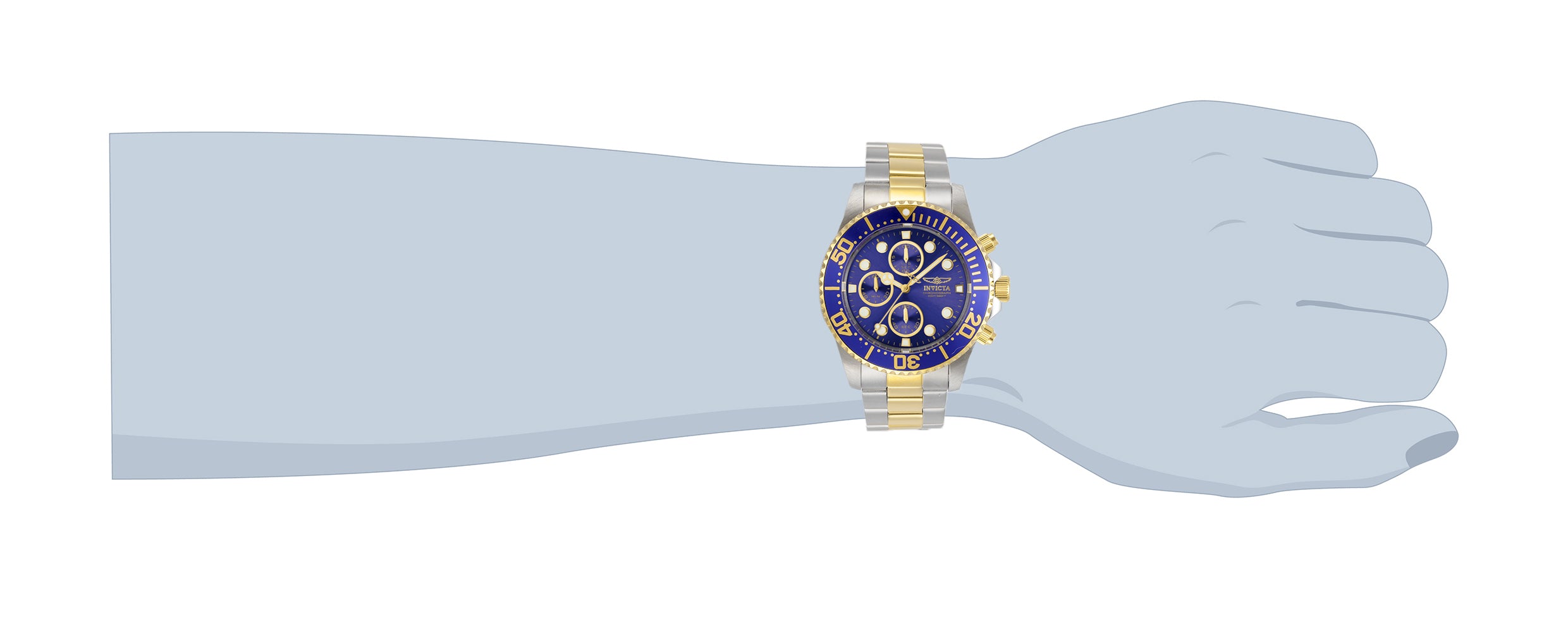 Invicta Pro Diver Men's Watch - 43mm, Steel, Gold (1773)