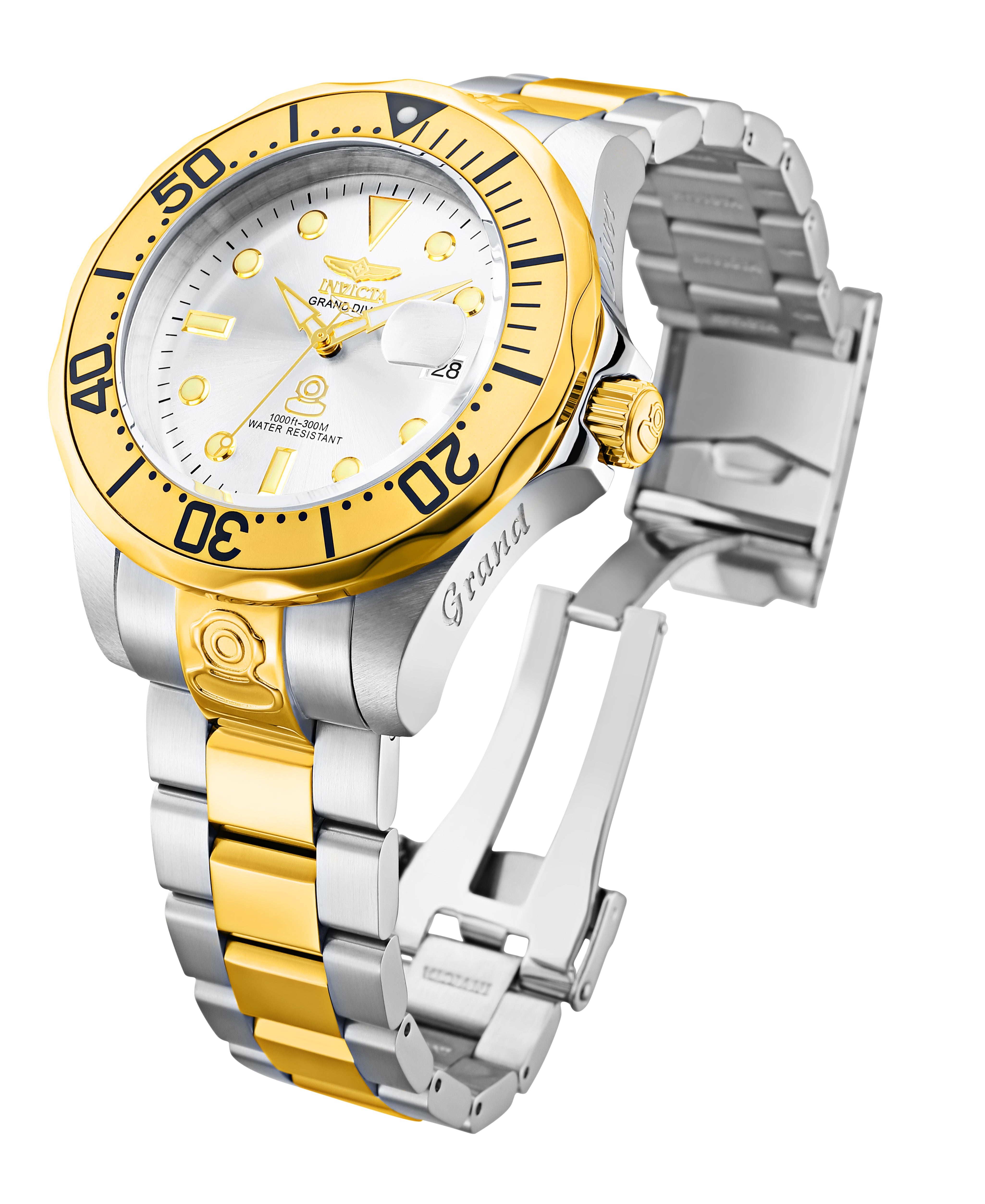 Invicta Grand Diver Deep Garrison Automatic Men's Watch - 47mm. Steel, Gold (3050)
