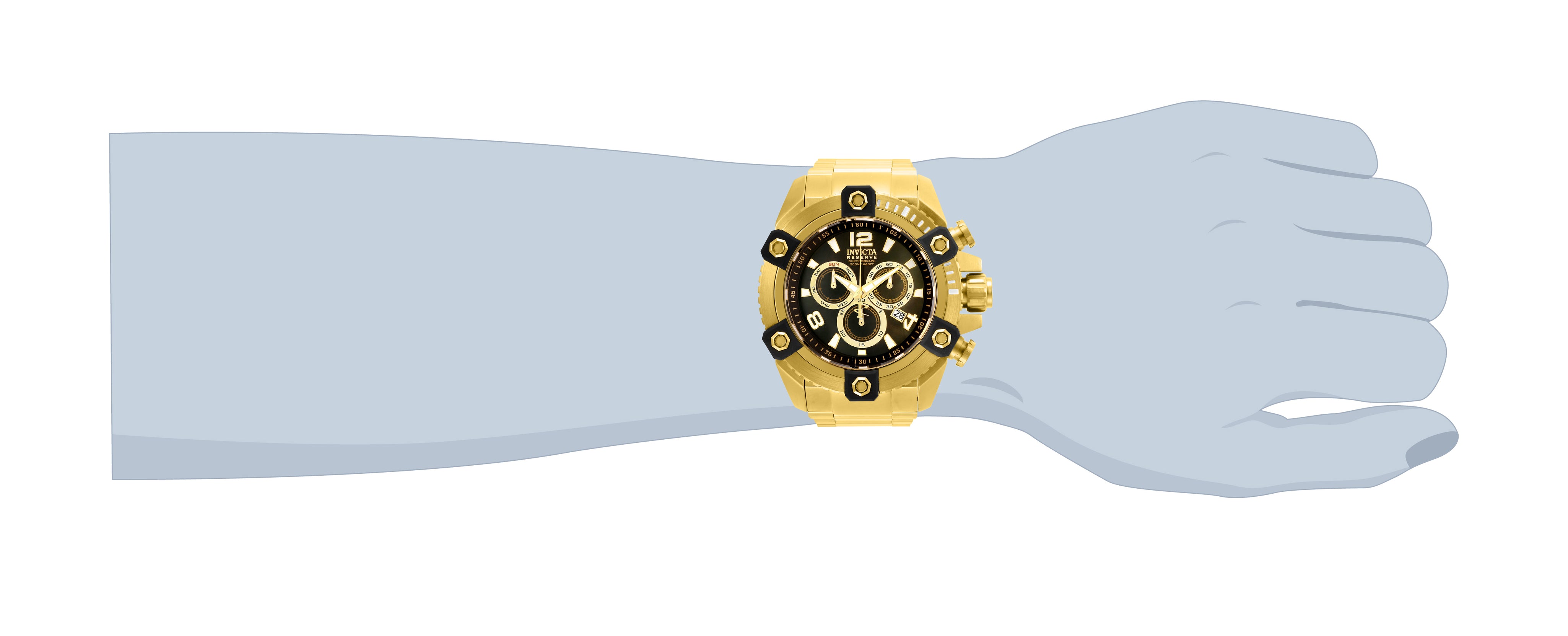Invicta Reserve Octane Swiss Ronda Z60 Caliber Men's Watch w/ Mother of Pearl Dial - 56mm, Gold (15827)