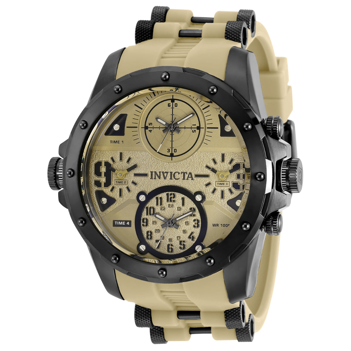 Invicta Coalition Forces Sniper Men's Watch - 50mm, Black, Light Brown (ZG-31139)