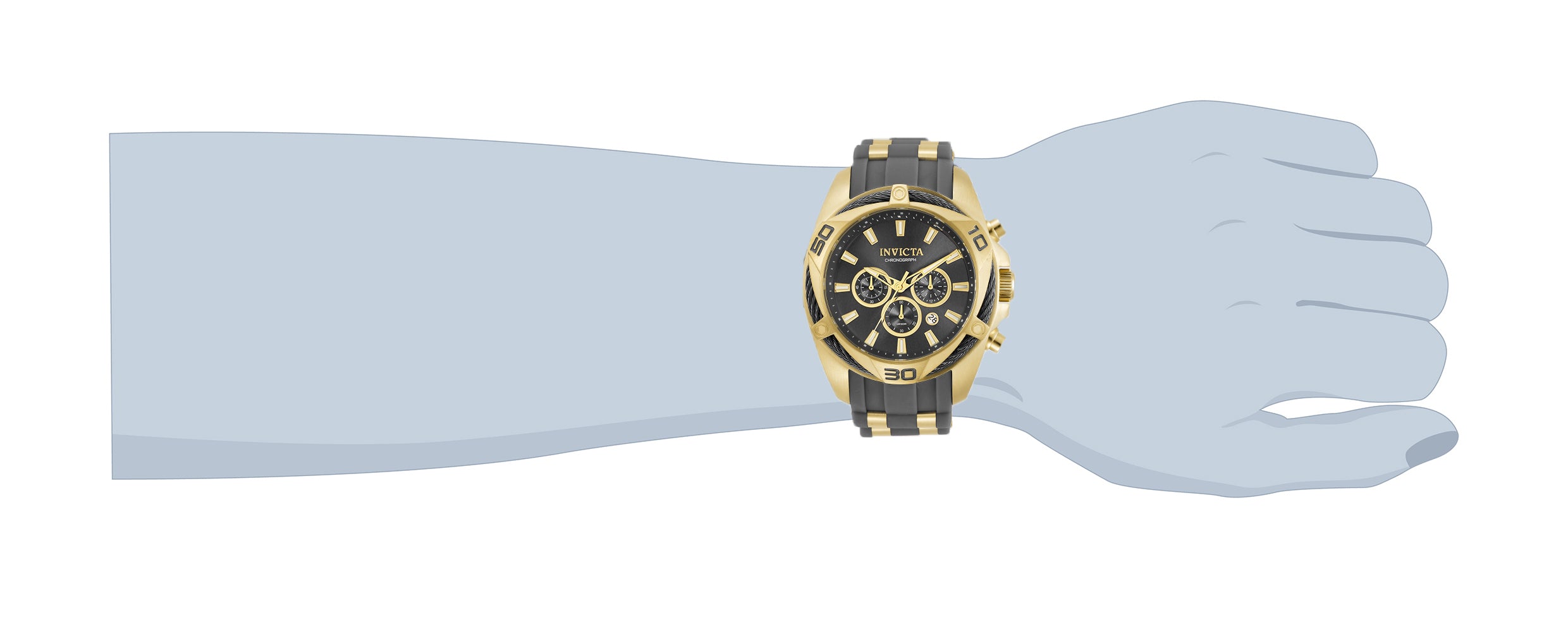 Invicta Bolt Vanguard Men's Watch - 50mm. Gold, Gunmetal (34140)