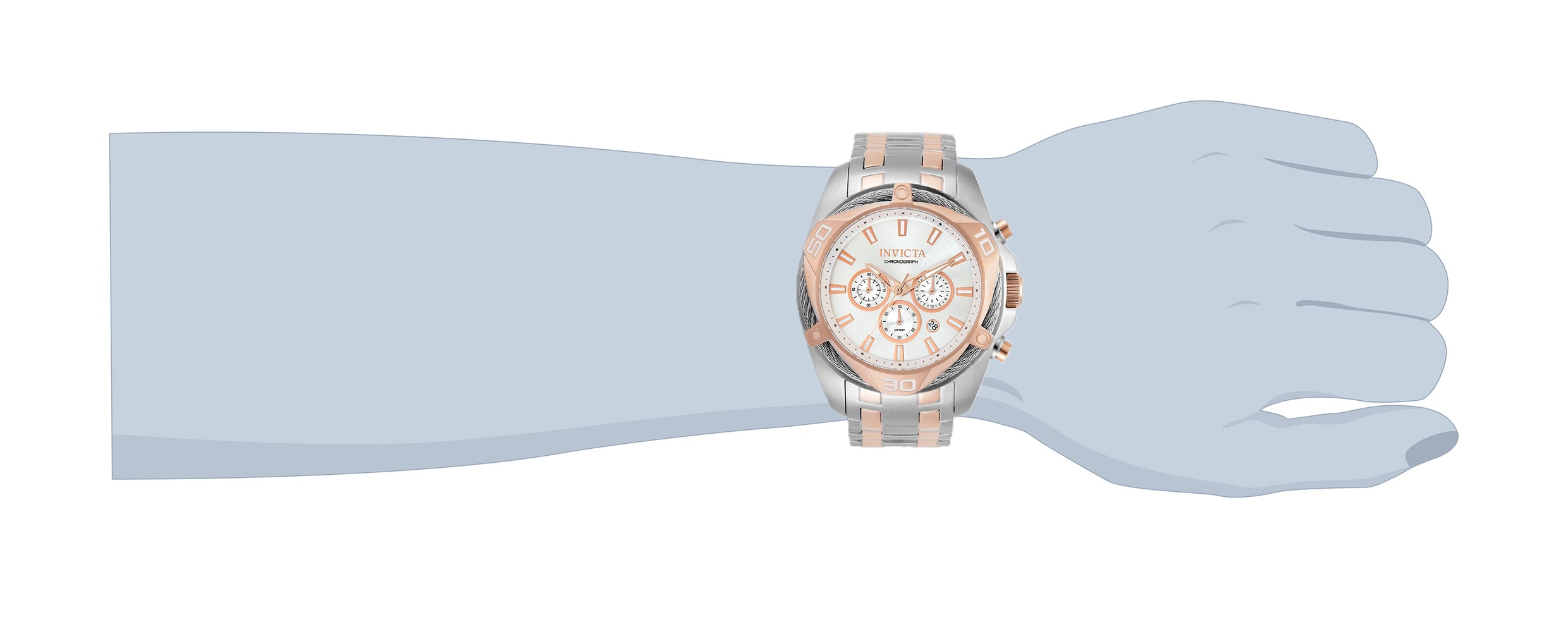 Invicta Bolt Tensora Men's Watch - 50mm, Steel, Rose Gold (34134)