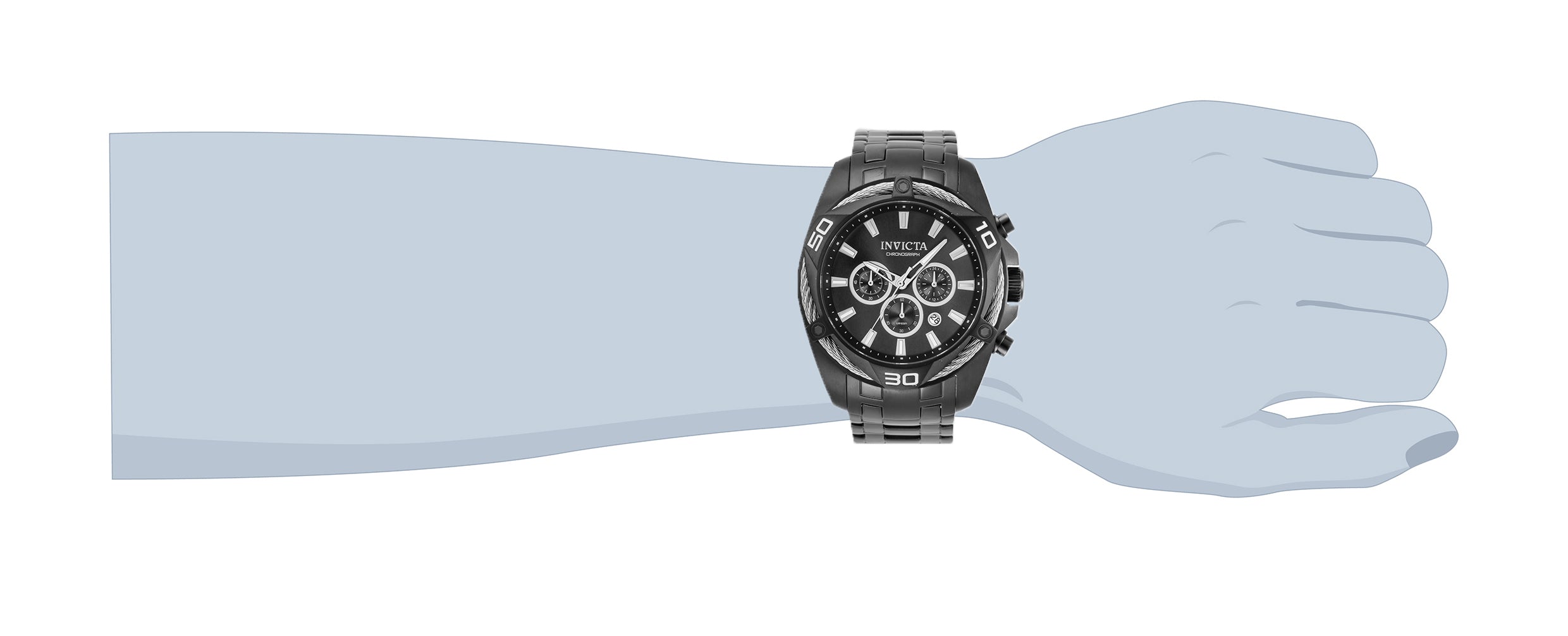 Invicta Bolt Tensora Men's Watch - 50mm, Black (34136)
