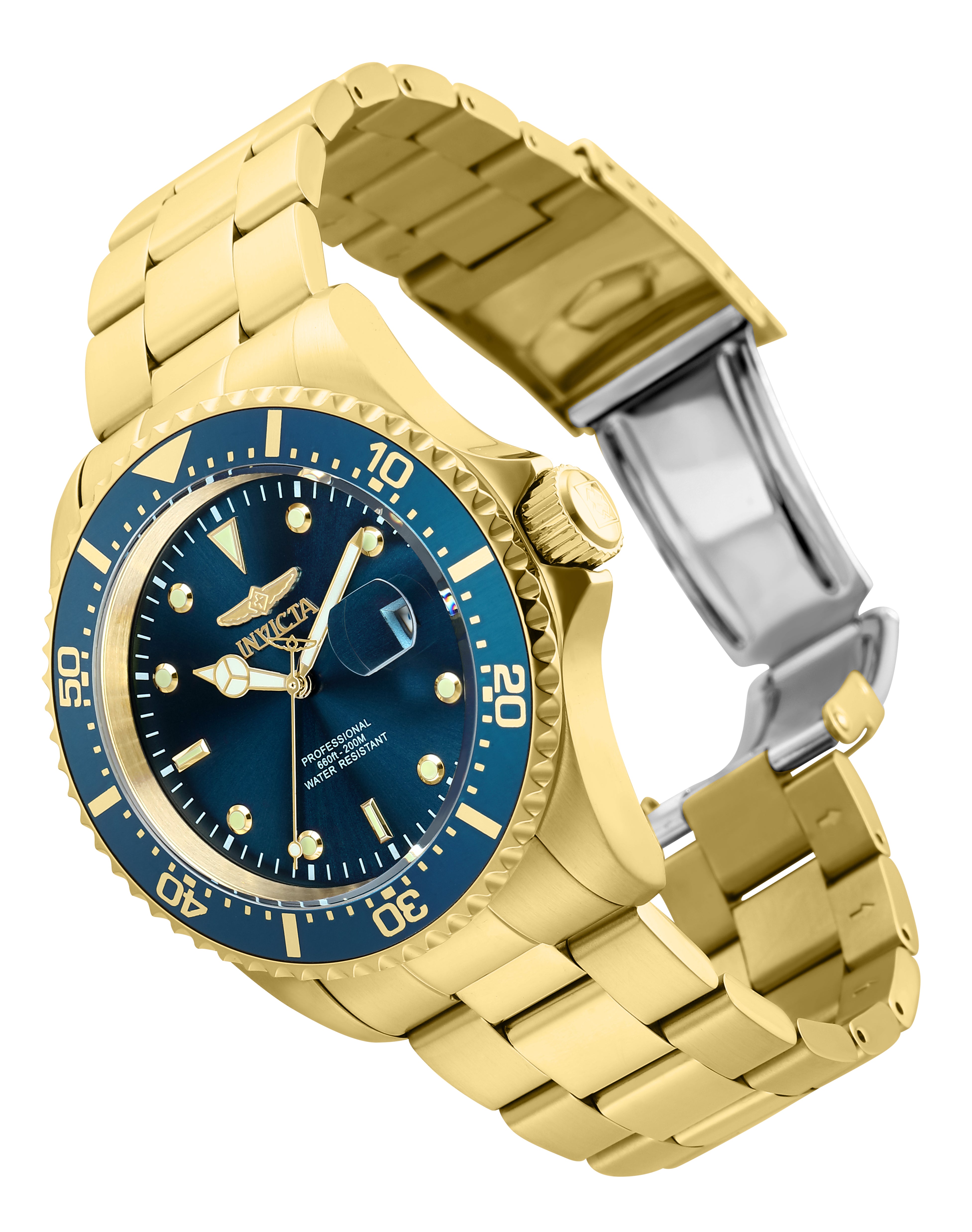 Invicta Pro Diver Men's Watch - 43mm, Gold (23388)