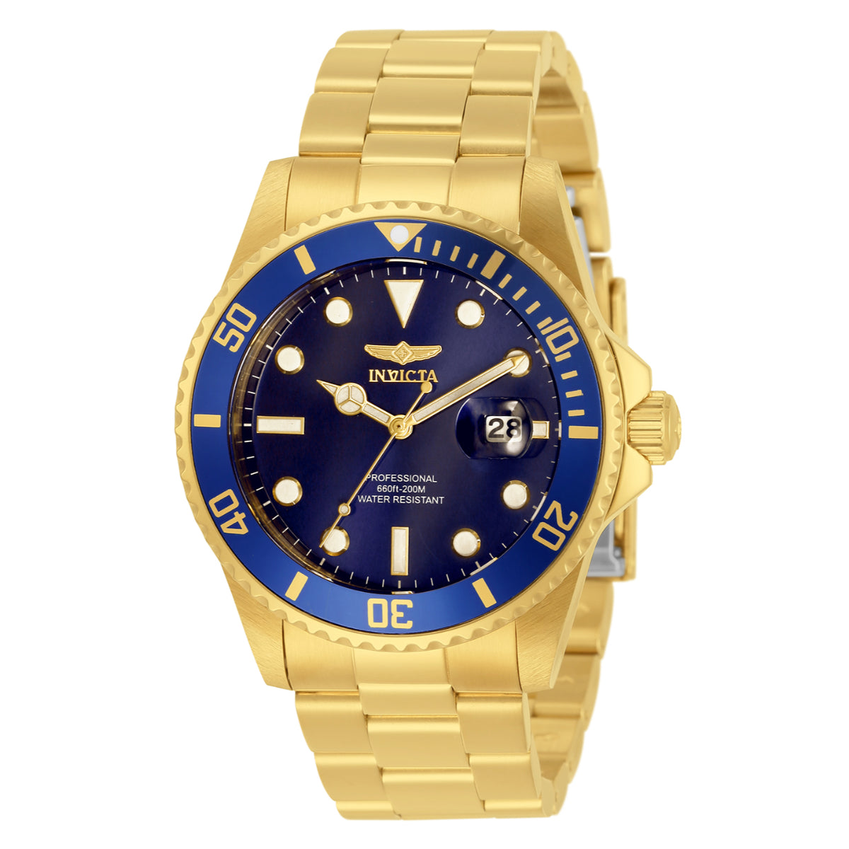Invicta Pro Diver Men's Watch - 42mm, Gold (ZG-33270)