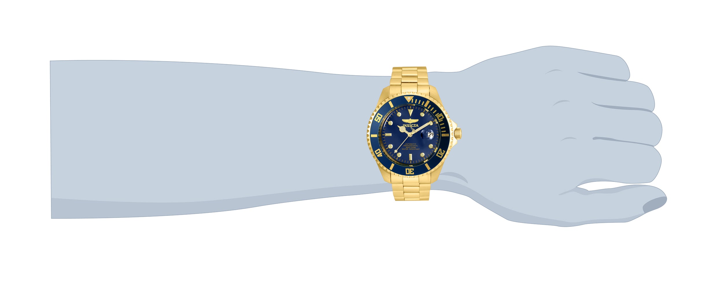 Invicta Grand Diver Solemnis Automatic Men's Watch - 47mm, Gold (35726)