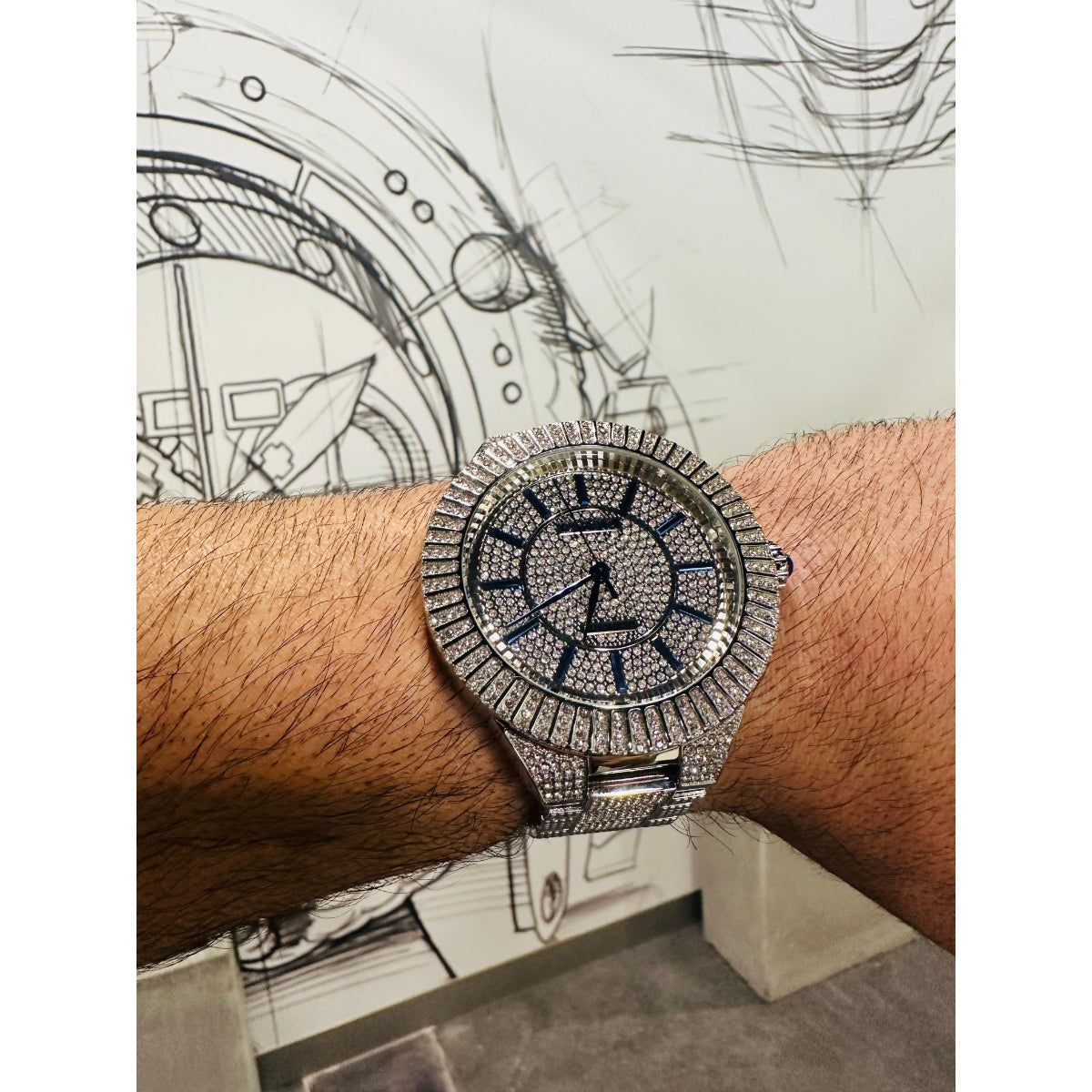 Invicta Specialty Pave Crystal Automatic Men's Watch - 54mm. Steel (34586)