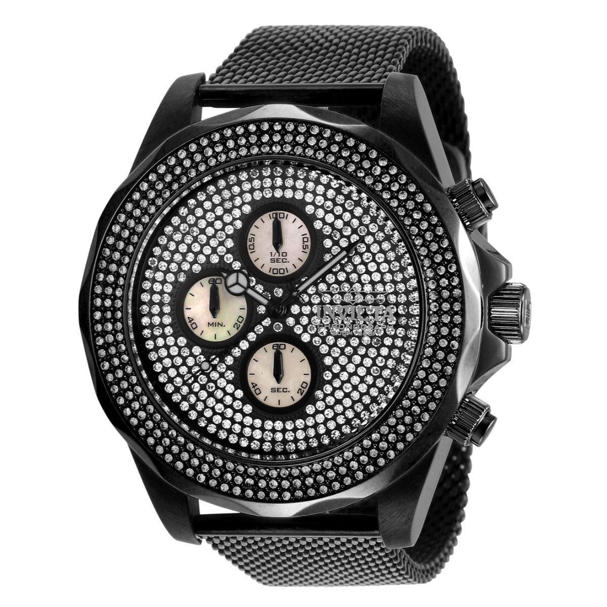 Invicta Black Mother of Pearl Dial Pro Diver-Watch stainless steel new battery 2a426e1a-cba9-4492-99d1-  main image 3