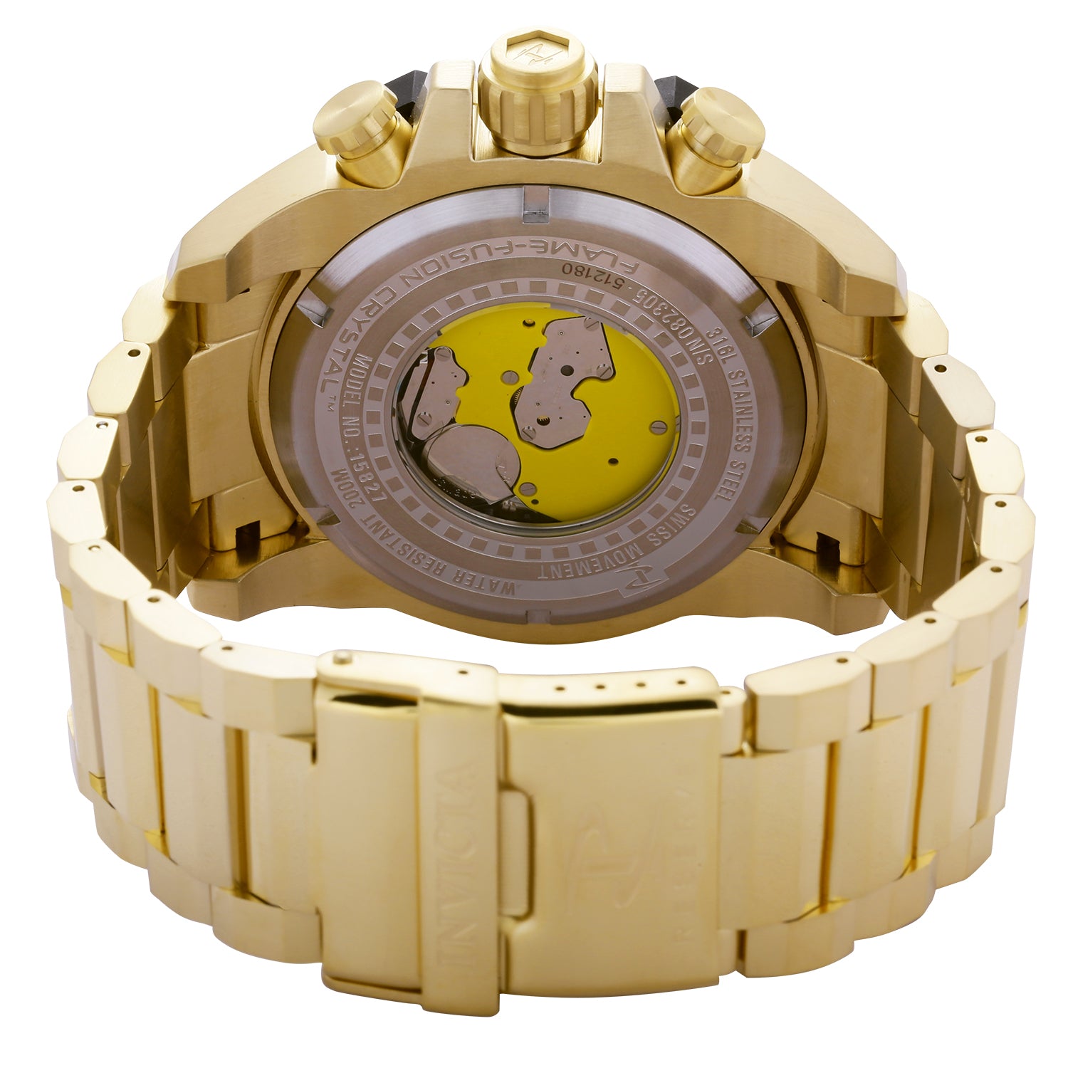 Invicta Reserve Octane Swiss Ronda Z60 Caliber Men's Watch w/ Mother of Pearl Dial - 56mm, Gold (15827)