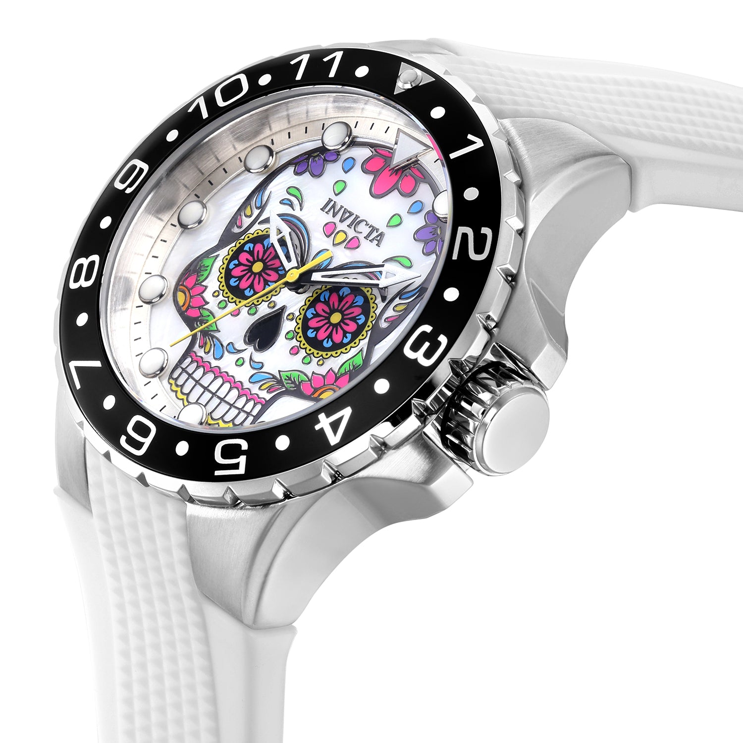 Invicta Aviator Dia De Los Muertos Men's Watch w/ Mother of Pearl Dial - 50mm. White (36853)