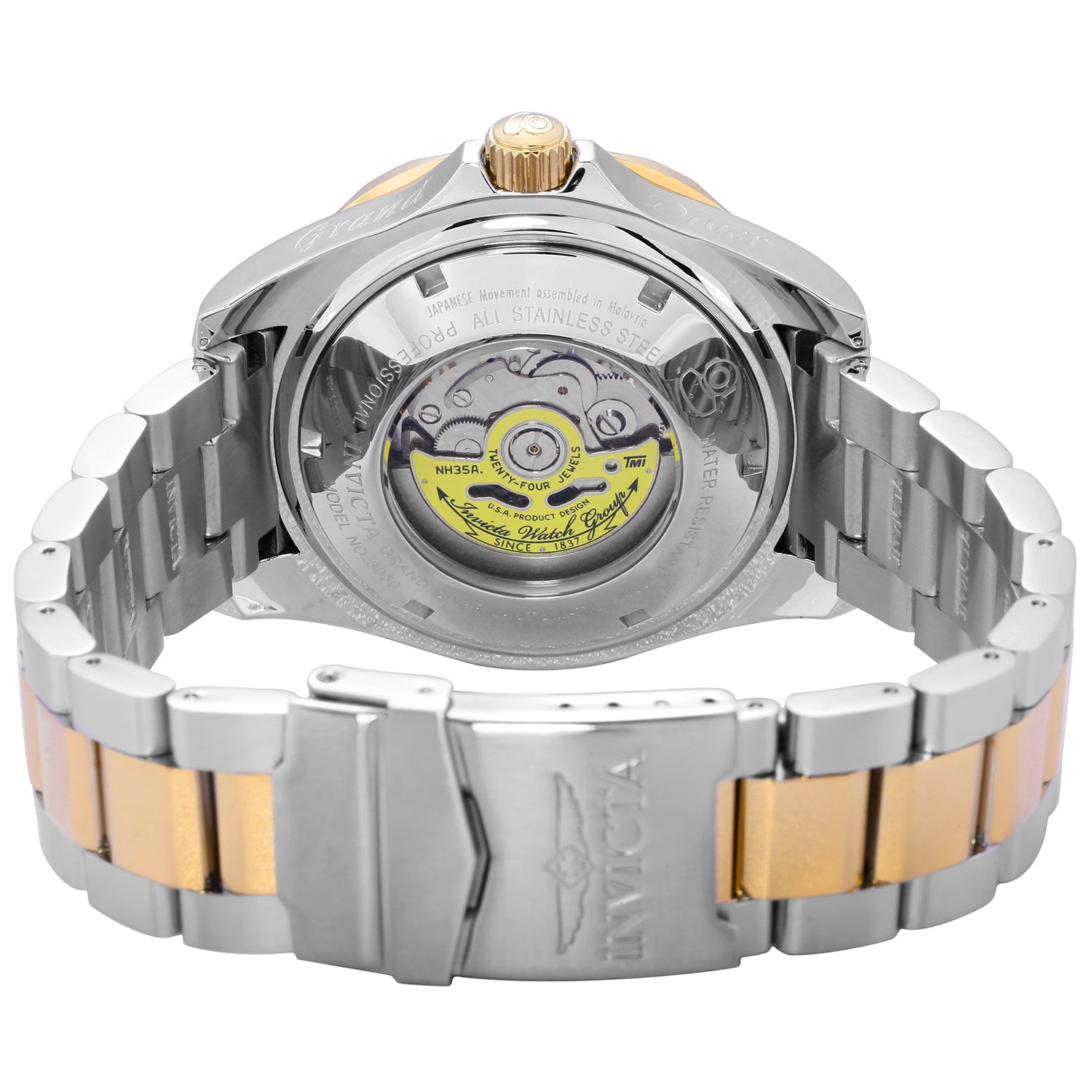 Invicta Grand Diver Deep Garrison Automatic Men's Watch - 47mm. Steel, Gold (3050)