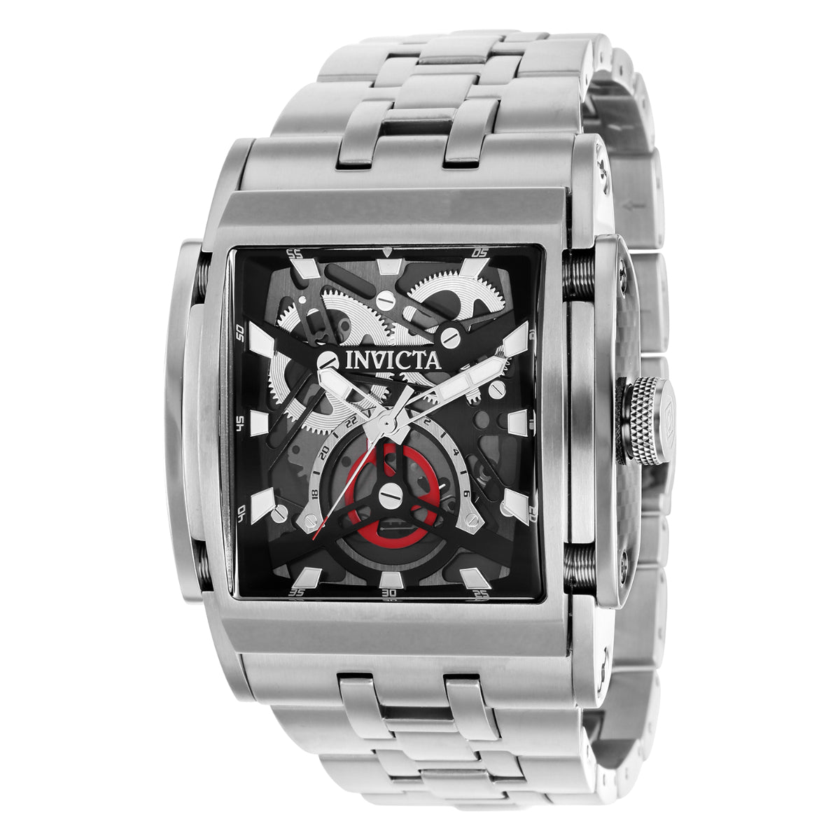 Invicta Silver Stainless Steel Square Dial Watch The Invicta S1 Rally is the ultimate combination of  main image 3