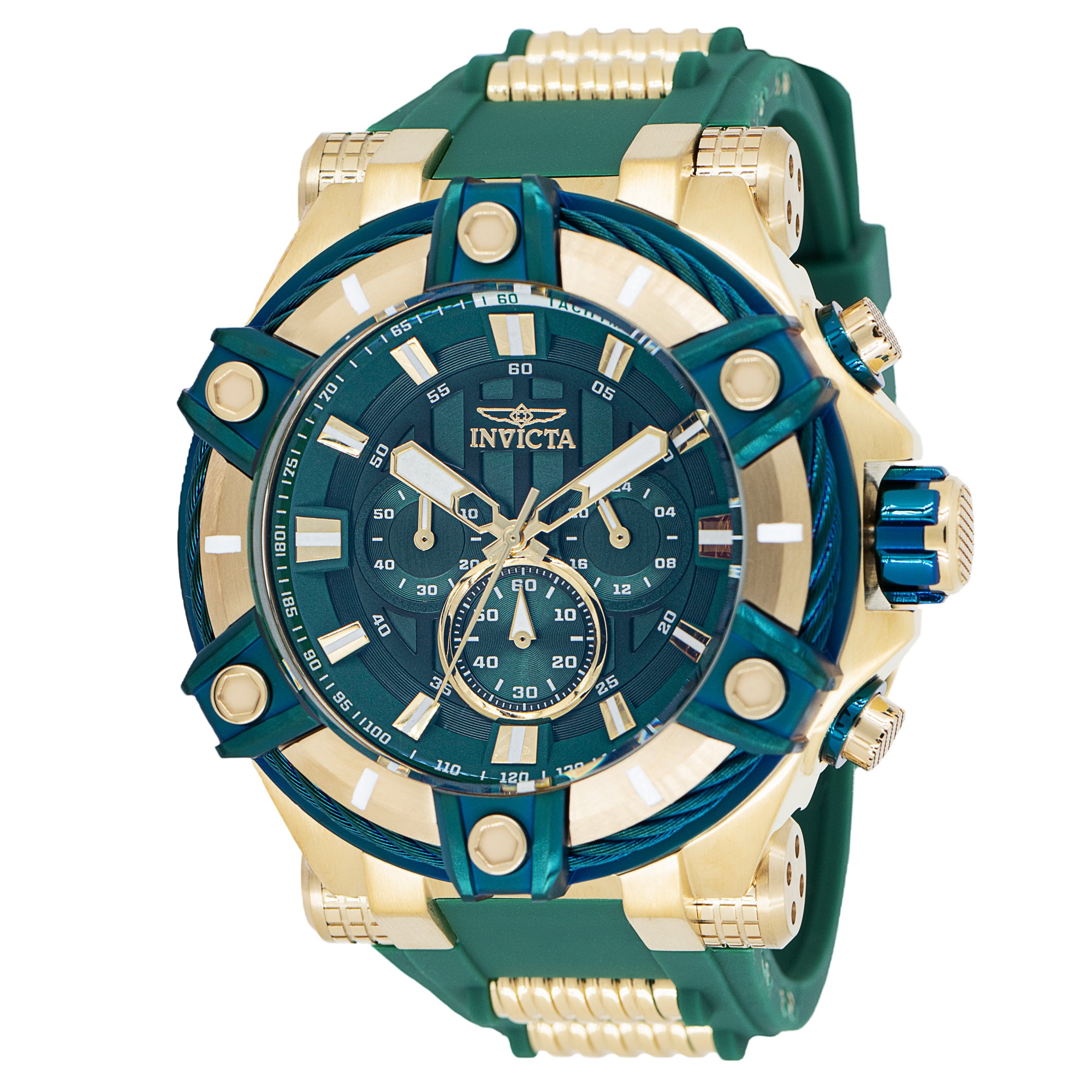Invicta Bolt Surge Men's Watch - 52mm. Gold, Green (43758)