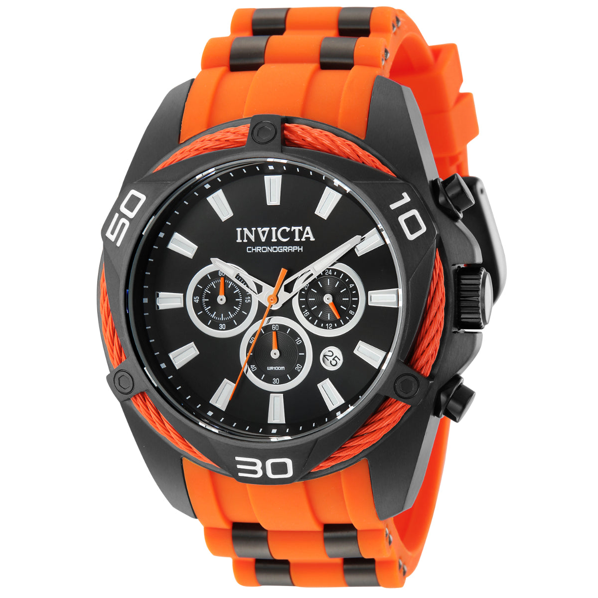 Invicta Bolt Vanguard Men's Watch - 50mm. Black. Orange (43760)