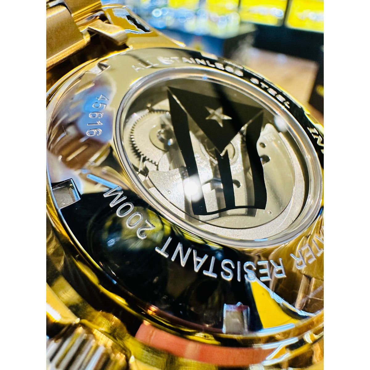 Invicta Grand Diver Raylith Cuban Flag Automatic Men's Watch - 47mm. Gold (45616)