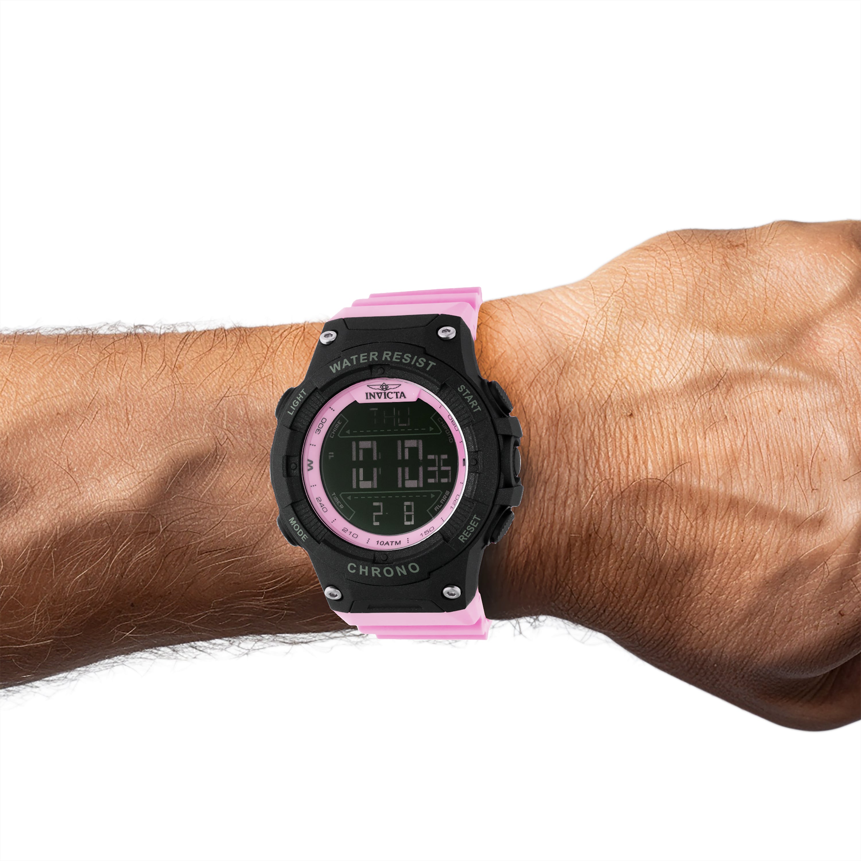 Invicta Racing Burnout Digital Men's Watch - 52mm. Pink (48051)