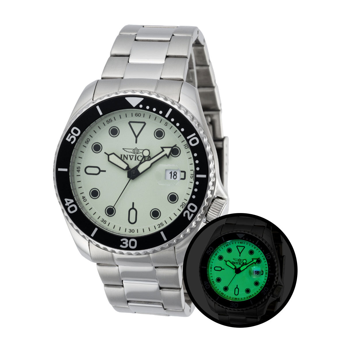 Invicta Pro Diver Lumesca Men's Watch w/Luminous Dial - 46mm, Steel (47305)