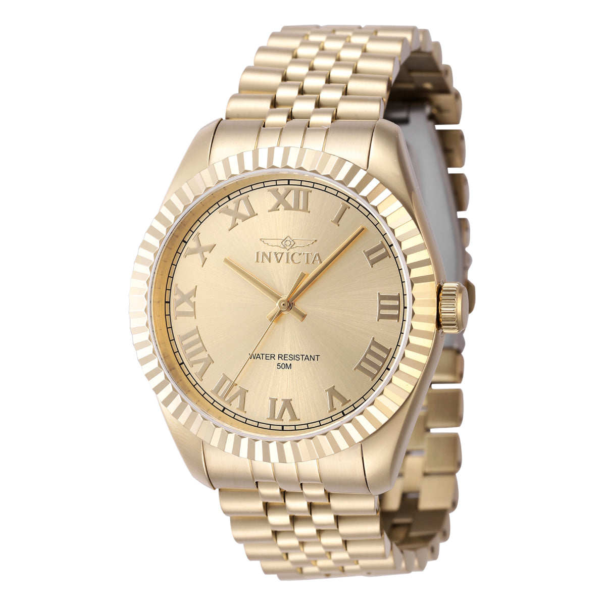 Invicta Gold Watch with Textured Gray Face Invicta Men main image 3