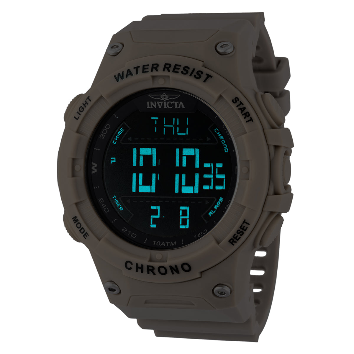 Invicta Racing Burnout Digital Men's Watch - 52mm. Light Brown (47526)