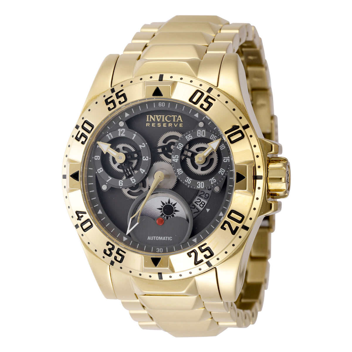 Open Box Invicta Reserve Excursion Automatic Men's Watch - 50mm, Gold (AIC-47571)