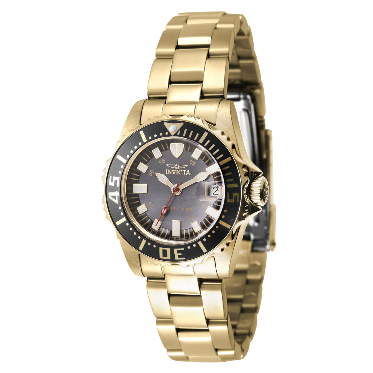 Invicta Swiss Ronda 585 Caliber Women's Watch w/ Mother of Pearl Dial - 30mm, Gold (47666)