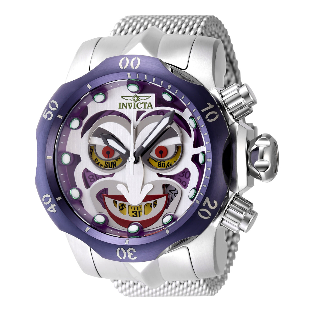 Open Box Invicta Venom Swiss Ronda Z60 Caliber Men's Watch - 53.7mm. Steel (AIC-48168)