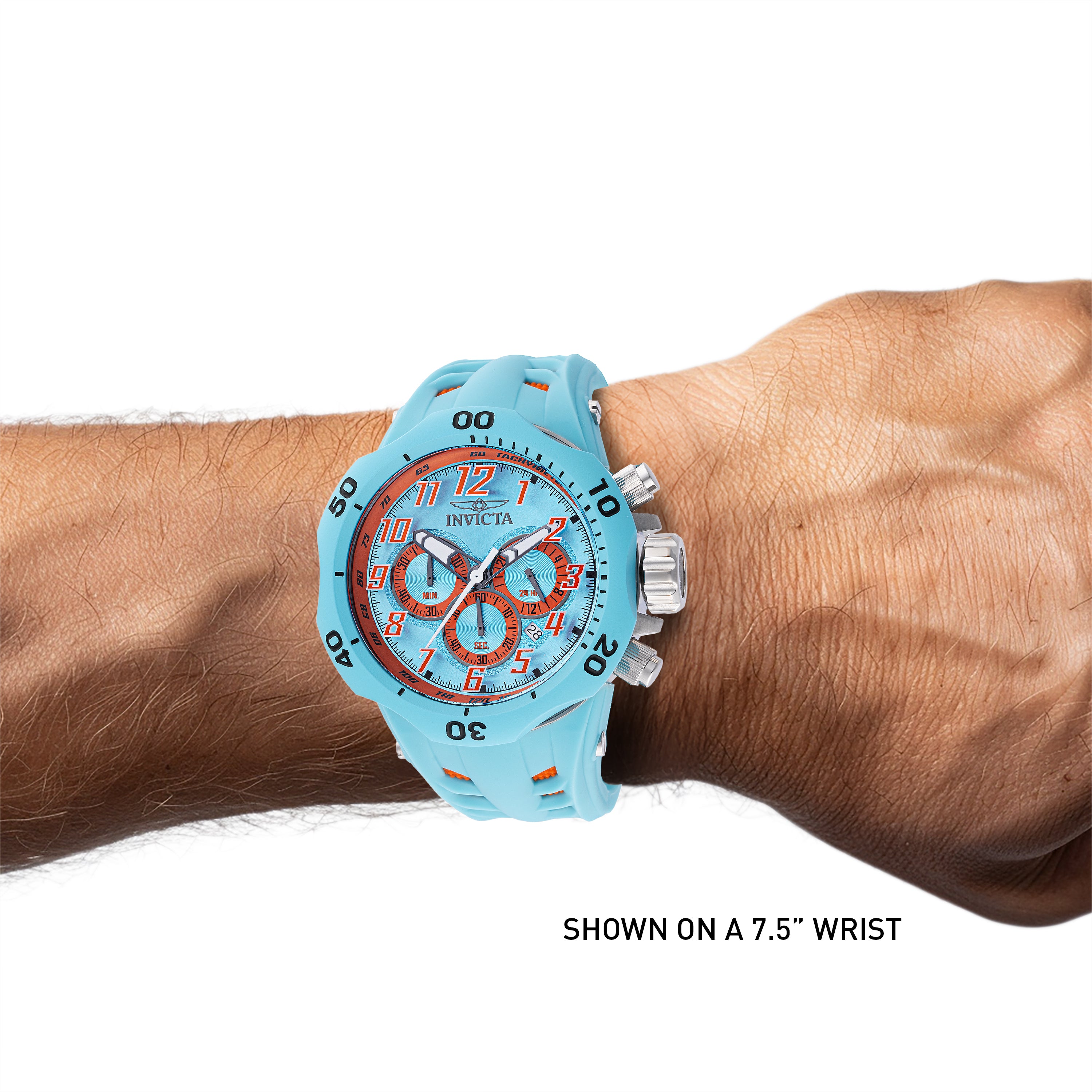 Invicta Venom Hydra Men's Watch - 52mm. Light Blue. Orange (48238)